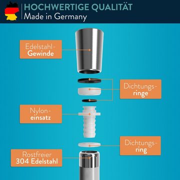 Benkstein Handbrause Brauseschlauch mit Knickschutz - Hergestellt in Deutschland, (Duschschlauch mit doppelseitigem Verdrehschutz), - Badewannenschlauch aus Plastik