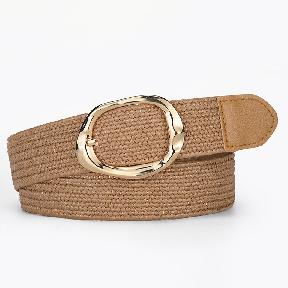 Zaewry Flechtgürtel Rattan-Flechtgürtel für Damen, breiter Taillengürtel für Kleider gewebter Boho-Gürtel für den Strandurlaub
