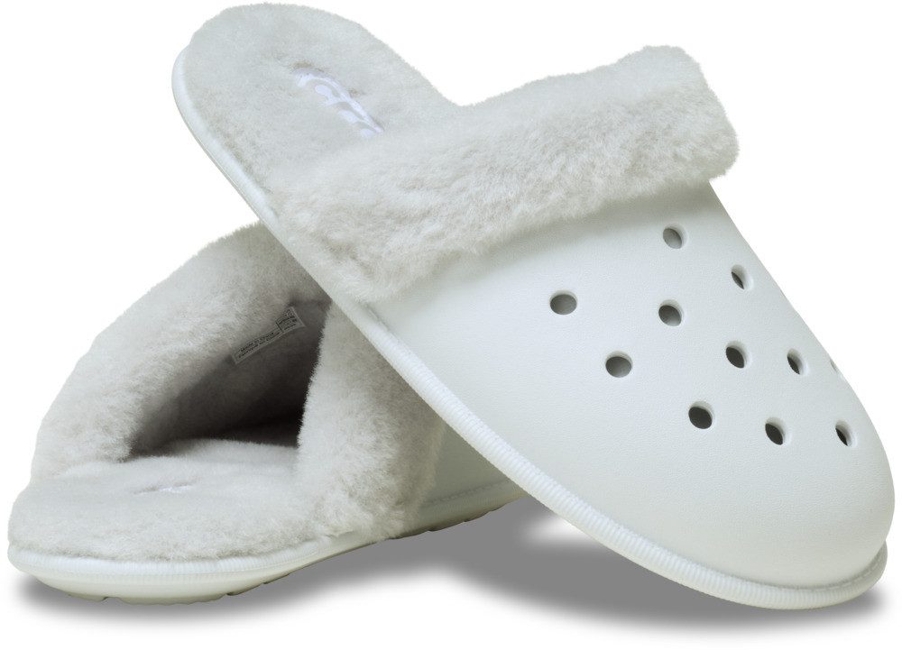 Crocs Classic Fuzz Scuff Pantoffel mit gepolsterter Innensohle