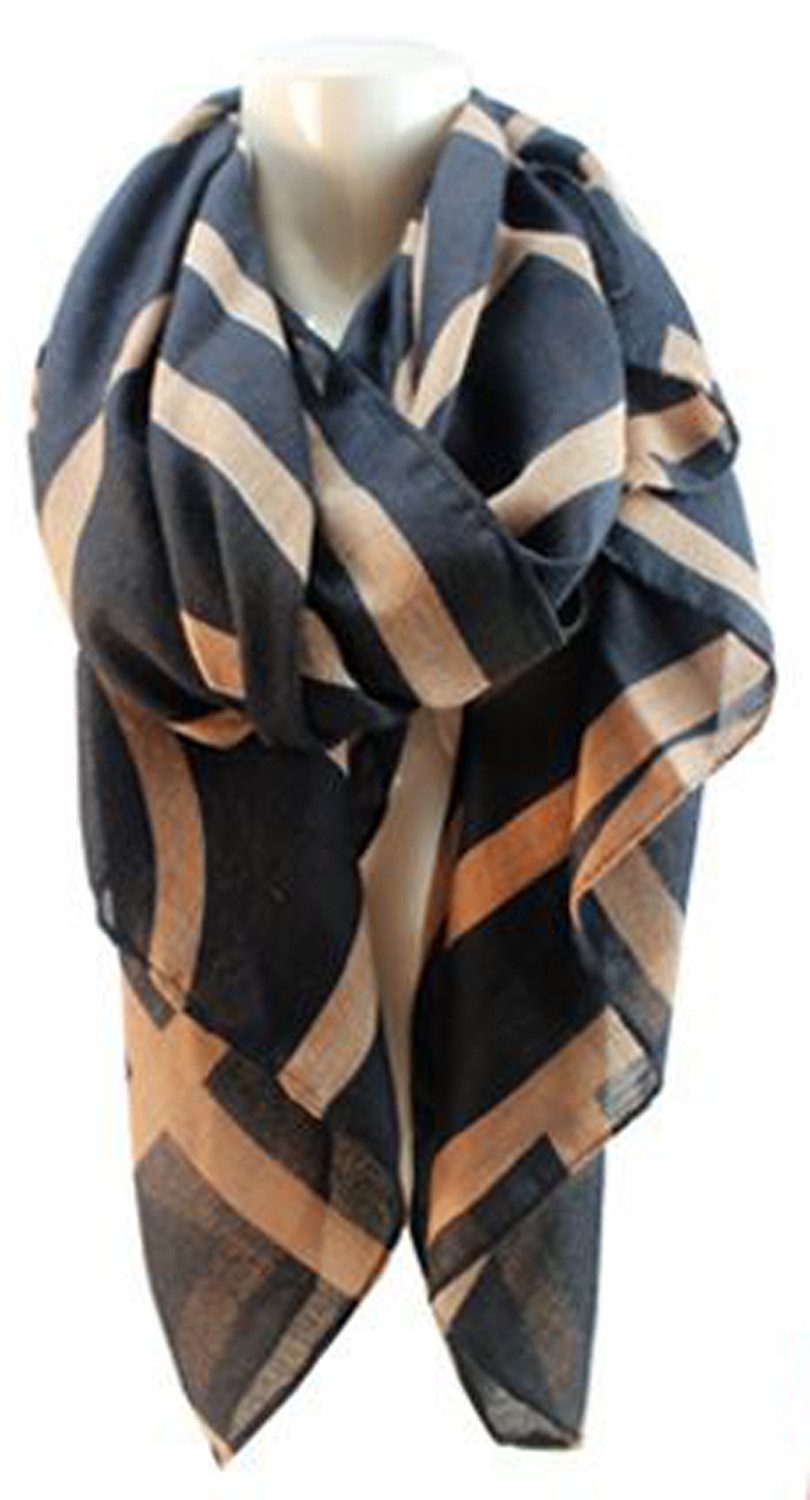 chic4home Schal Dreamy Flair, (1-St. 1-teilig), sommerlicher Damen Schal Muster 80x180cm