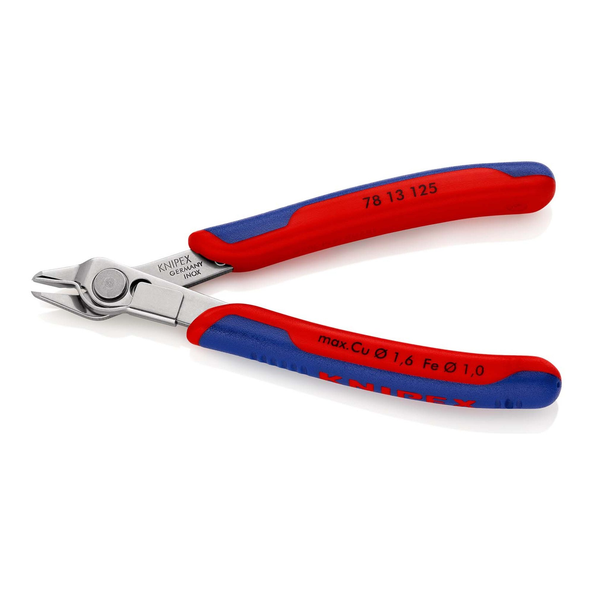 Knipex Seitenschneider KNIPEX 78 13 125 Electronic Super Knips® mit Mehrkomponenten-Hüllen 12