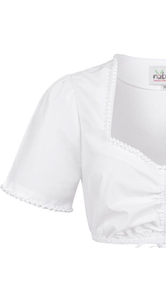 Nübler Dirndlbluse Dirndlbluse Kurzarm Katja in Weiß von Nübler