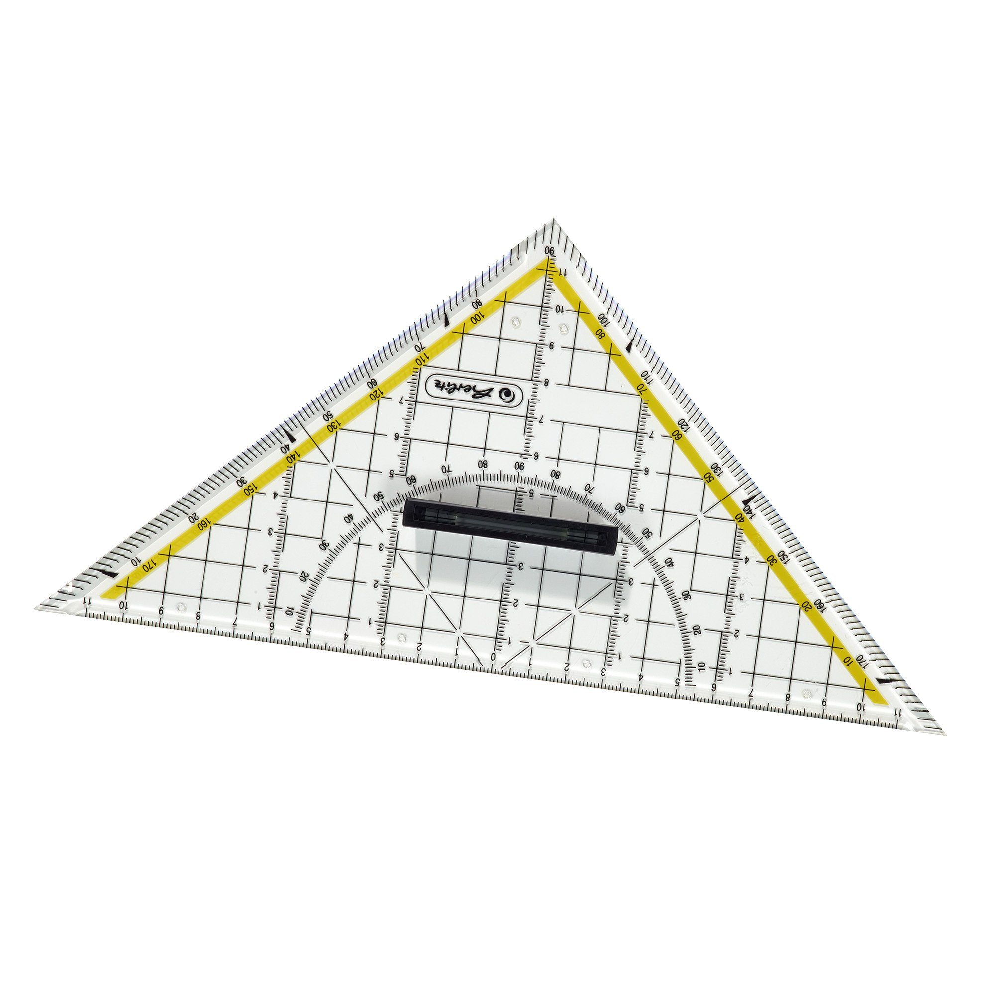 Herlitz Geodreieck herlitz Geodreieck, Hypotenuse: 220 mm, mit Griffleiste, transparent a