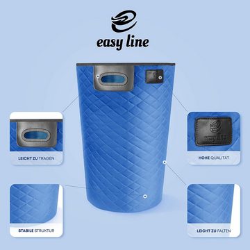 Easy line® Wäschekorb Faltbarer Aufbewahrungskorb der ideale Wäschesortierer, 65 Liter, Faltbar, mit Wäschesack, XXL 35cm 35cm 60cm