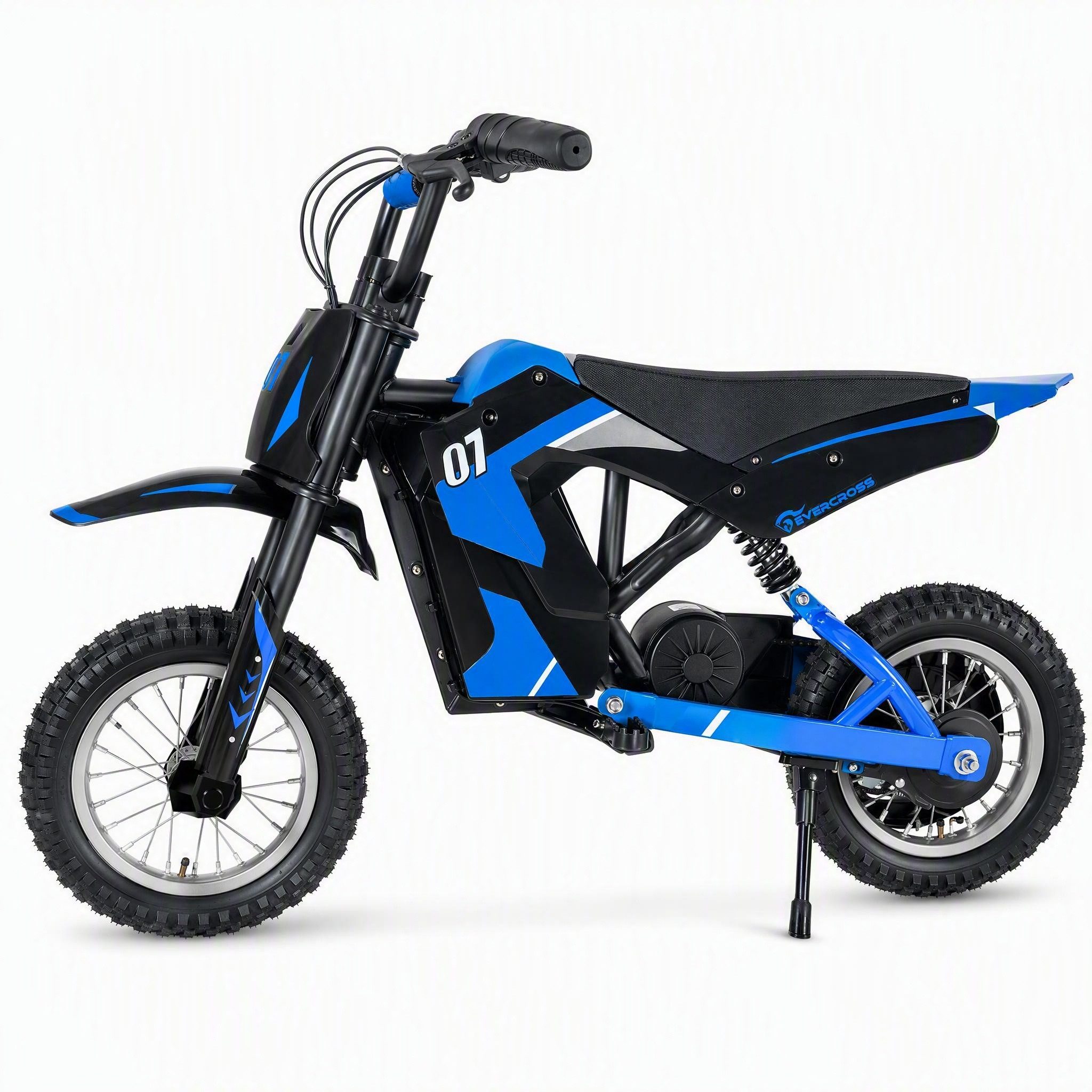 EVERCROSS TECH Elektro-Kindermotorrad 8/12/25 KMH, 12 Zoll Luftreifen, 300W, 36V 5,2AH, 6-12 Jahre, Reichweite 15 km, Belastbarkeit 65 kg