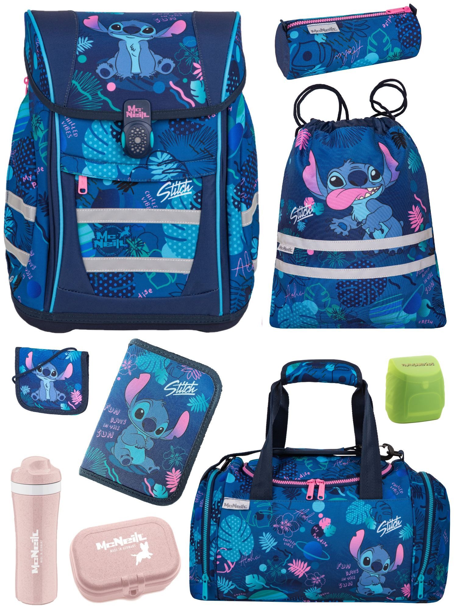 Schulranzen Schulranzen Disney Stitch Schultaschen Set Mädchen 1. Klasse