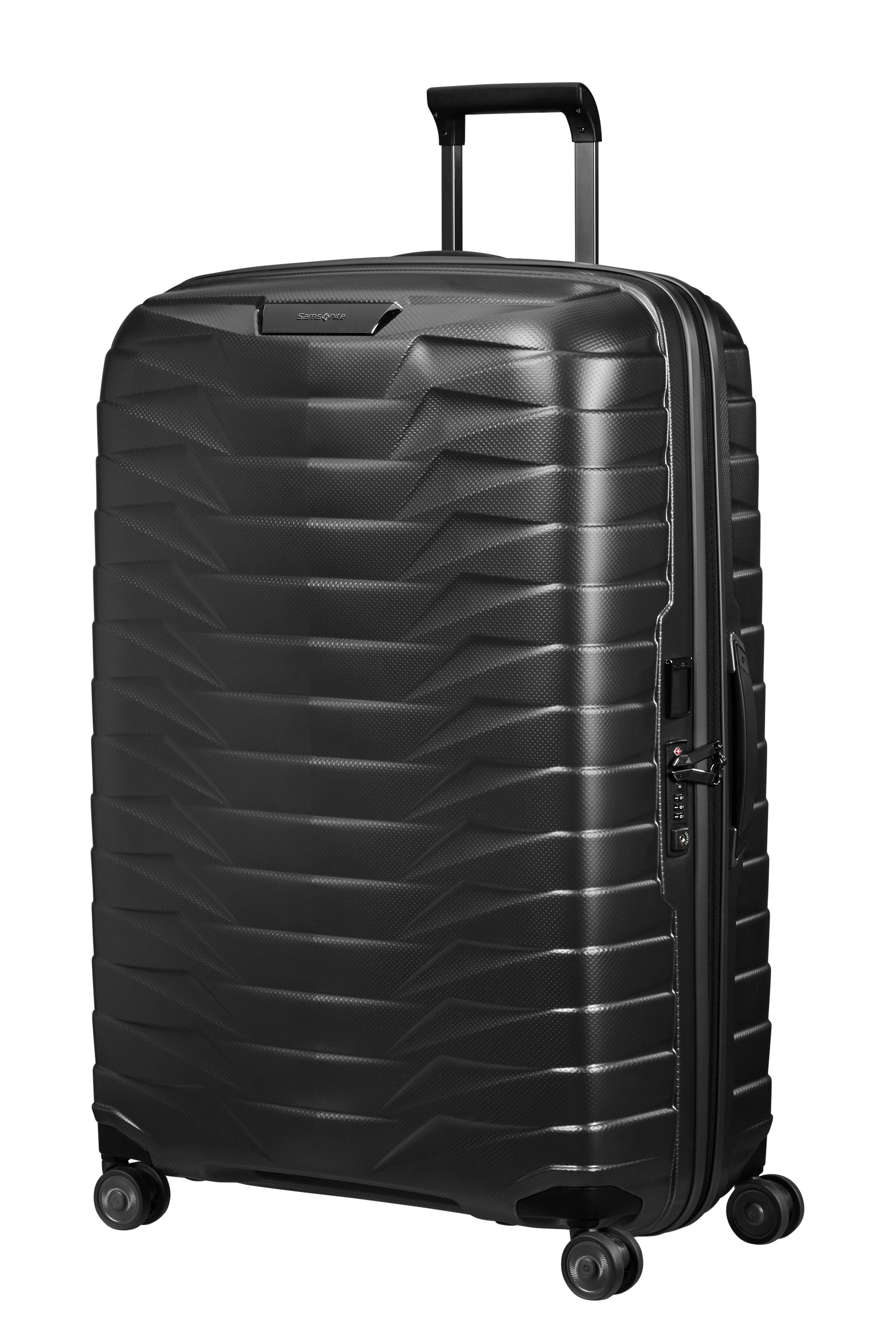 Samsonite Hartschalen-Trolley PROXIS, verschiedene Größen und Farben, 4 Rollen, arretierbares und versenkbares Druckknopf-Trolleysystem