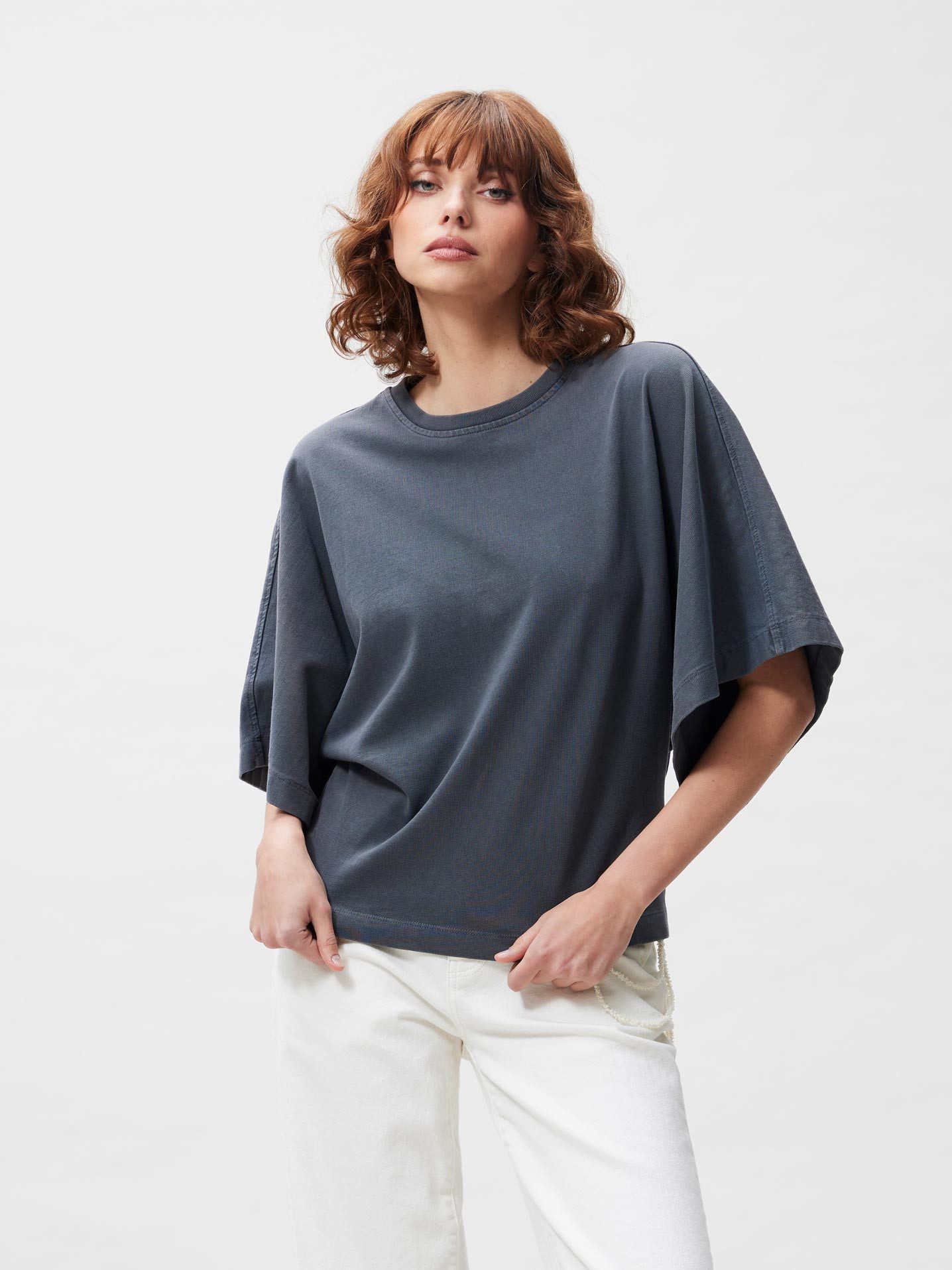 Catwalk Junkie Kurzarmshirt - Batsleeve Tshirt - T-Shirt Damen - Shirt - Kurzarmshirt - Basic Shir