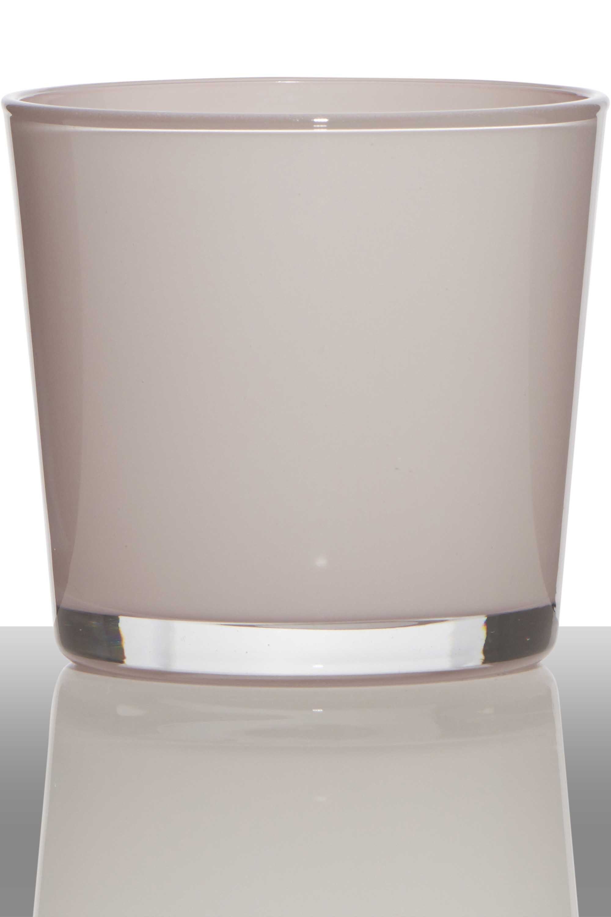 INNA-Glas Kerzenhalter Votivglas Alena, Zylinder - Rund, Hellrosa, 9cm, Ø 10cm