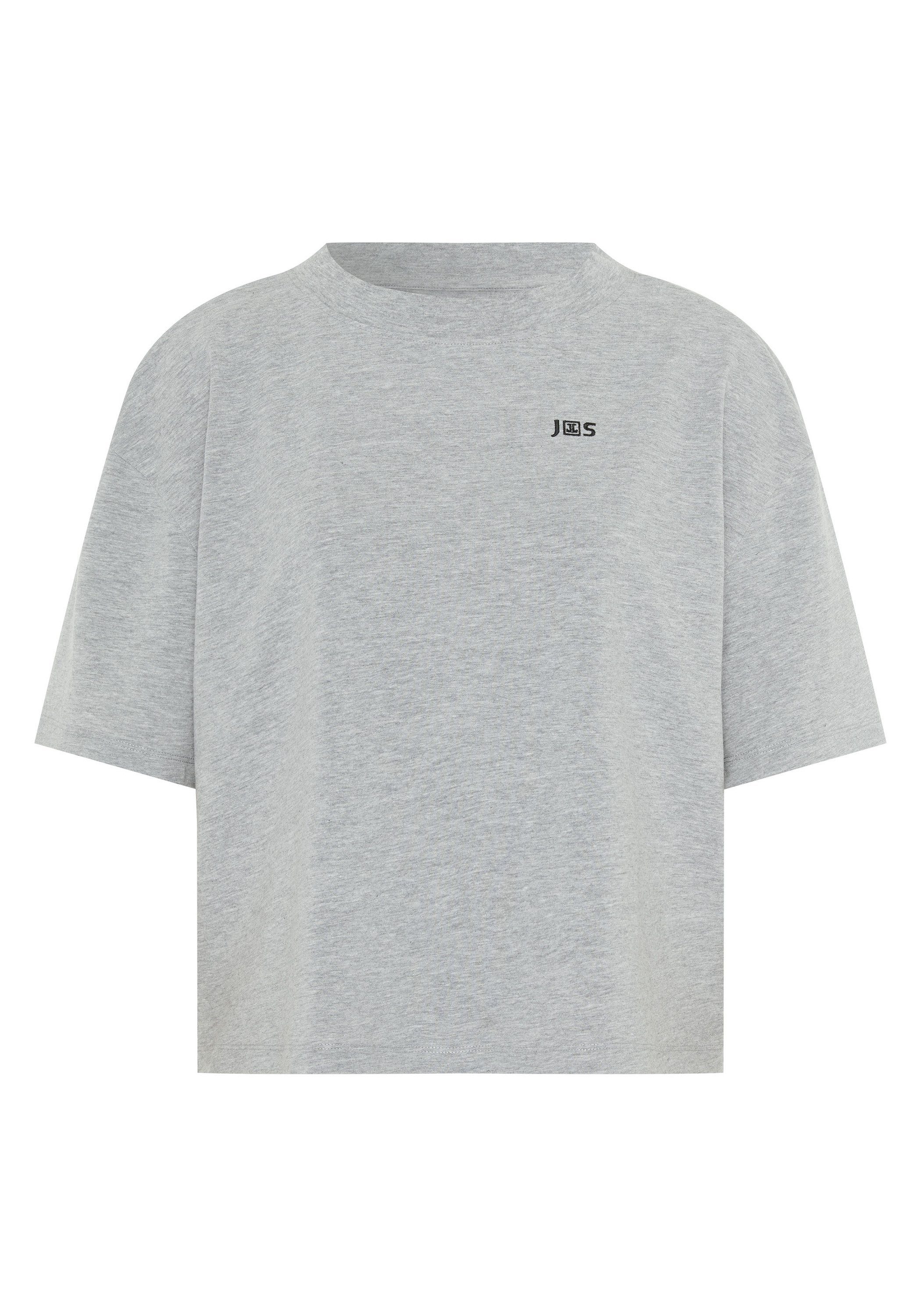JETTE SPORT Print-Shirt in cropped Länge 17-4402M Neutral Gray Melange