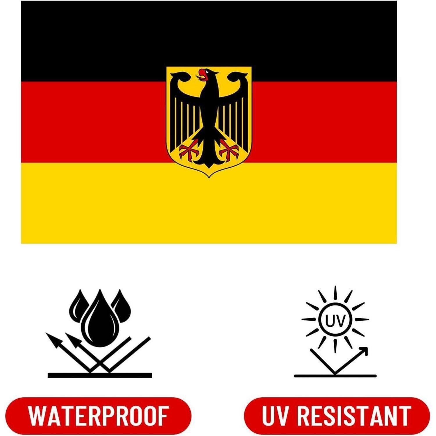 LuxusKollektion Aufkleber Aufkleber Deutschlandflagge Adler 100 Stück wetterfest selbstklebend