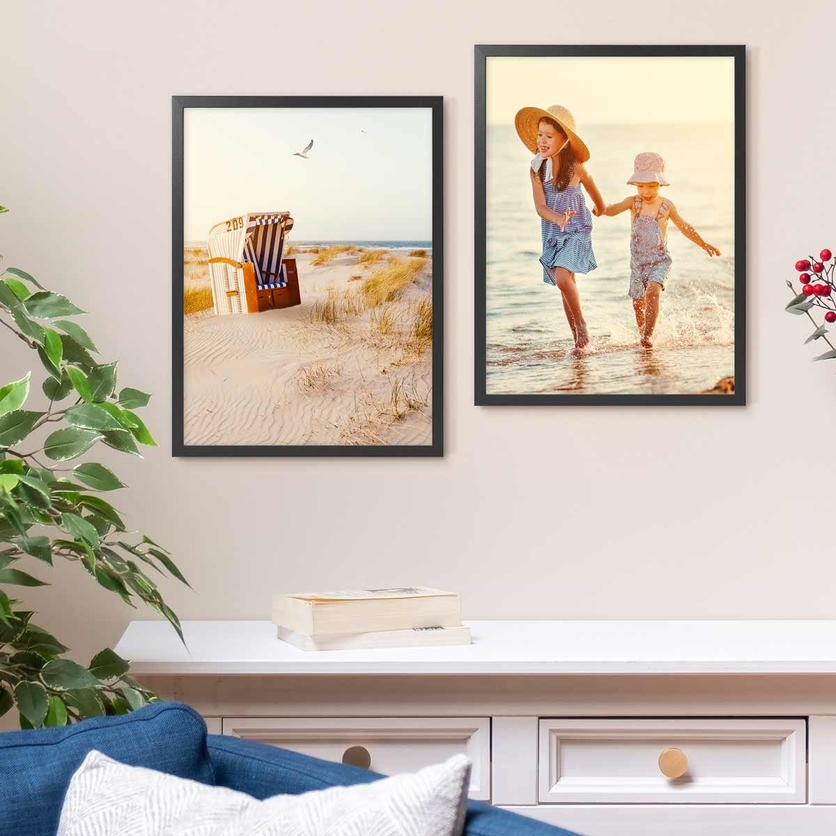 PHOTOLINI Bilderrahmen 2er Set Massivholz-Rahmen Modern günstig online kaufen