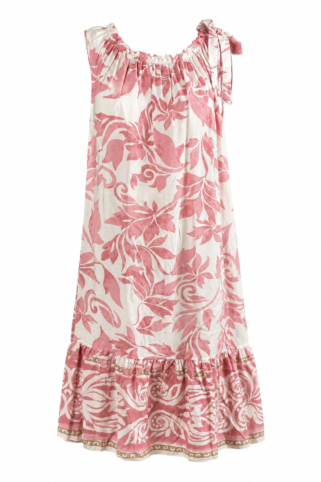 ITALY VIBES Sommerkleid - sommerliches Strandkleid für Damen mit floralem Print und Trägern ONE SIZE - passend für Größen S bis L
