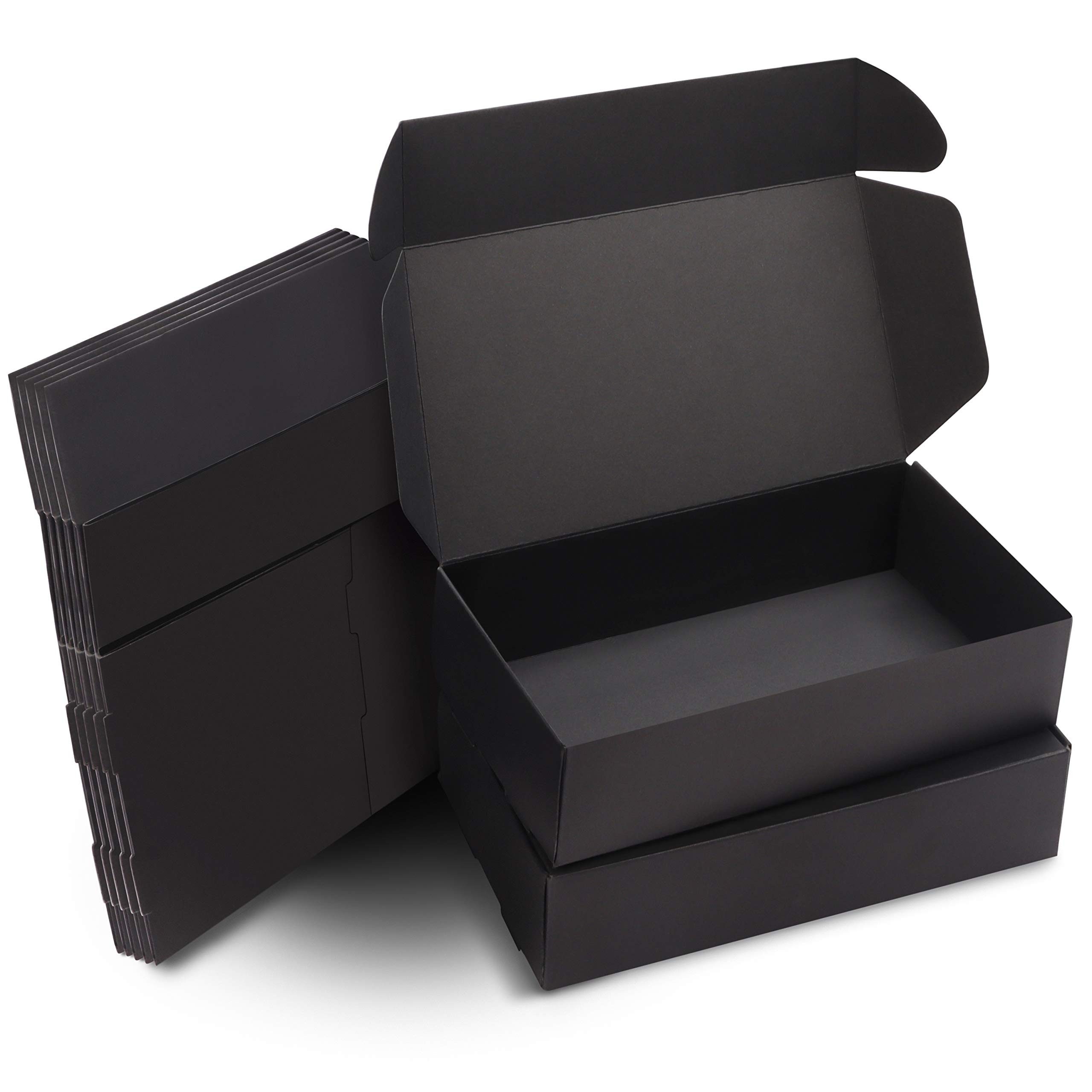 Geschenkbox Schwarze Geschenkboxen (20 Stück) - Rechteckige Kraftpapierboxen