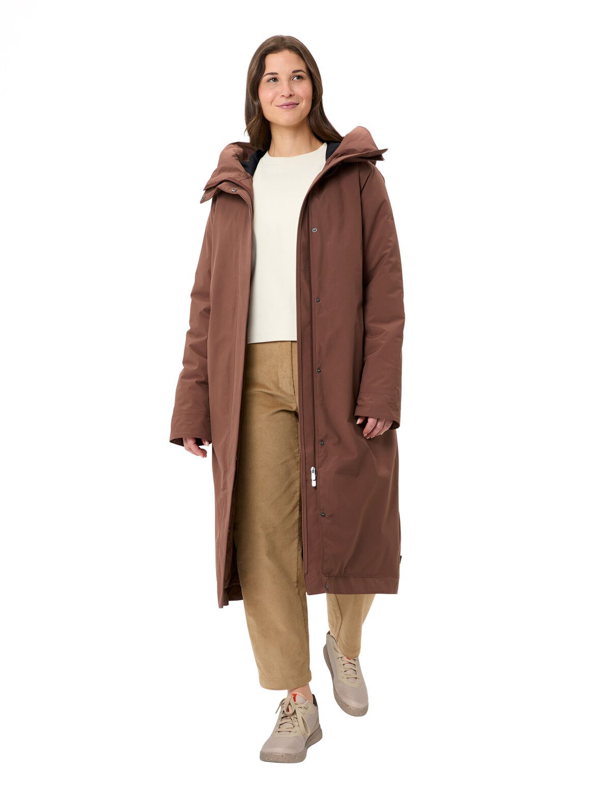 VAUDE Wintermantel WOMEN'S COREWAY COAT mit Fleecefütterung, mit Kapuze, wasserabweisend