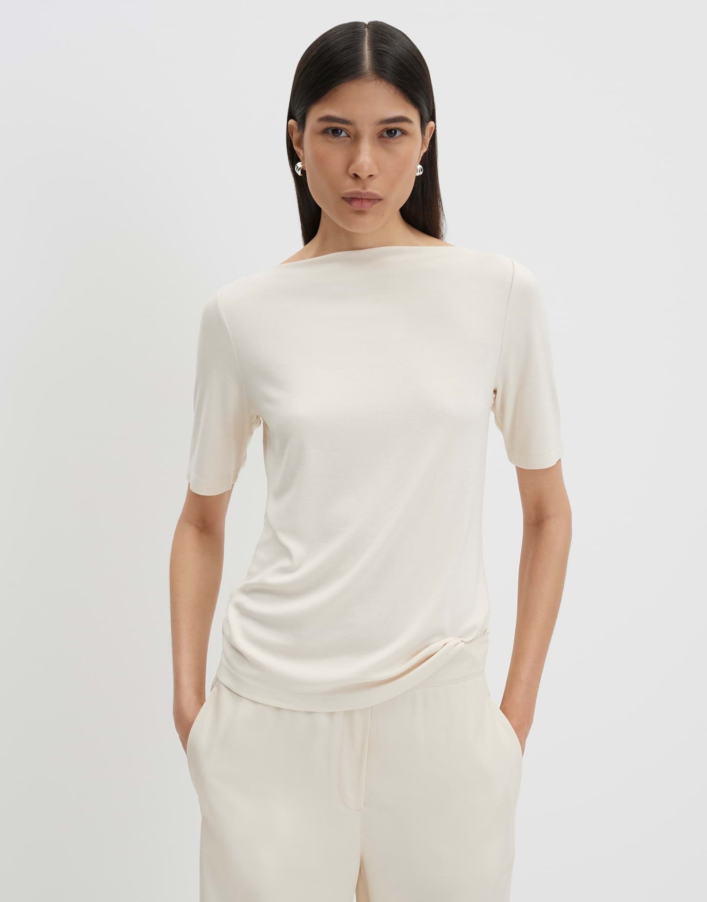 someday Kurzarmshirt Kadee aus Viskosemix mit weichem Griff Fließender Fall mit femininer Silhouette