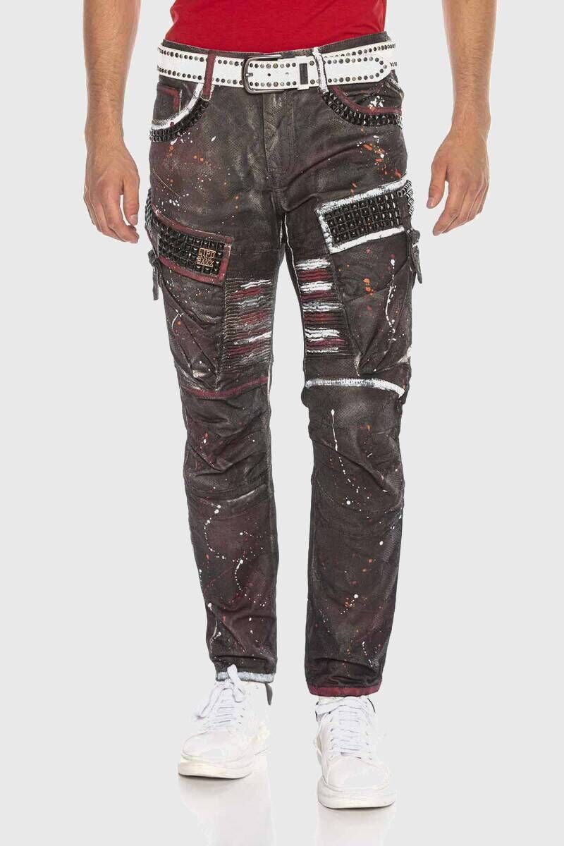 Cipo & Baxx 5-Pocket-Jeans Jeans mit coolem Print