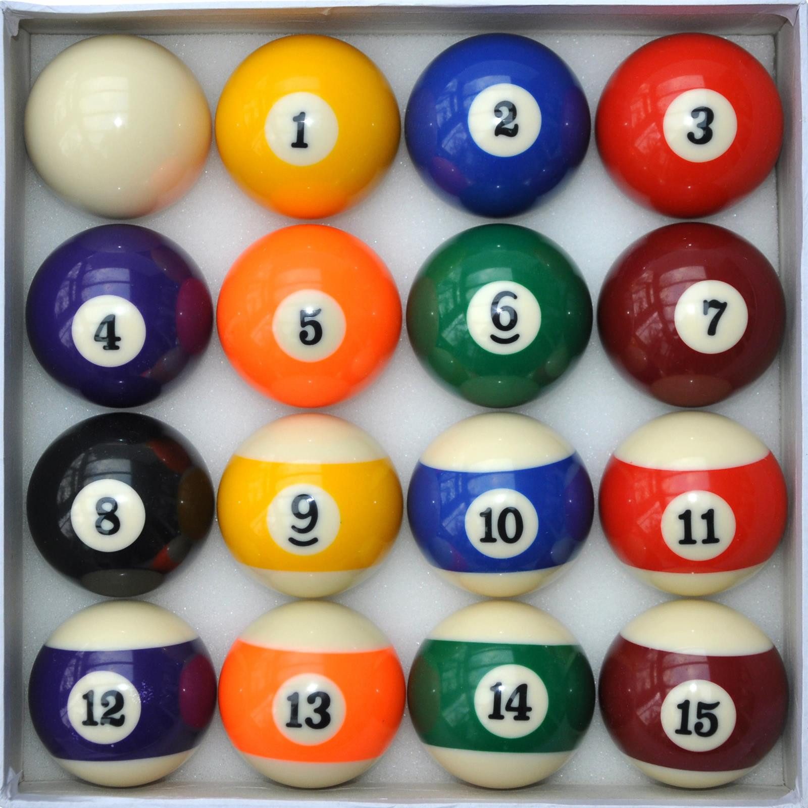 nanook Billardtisch Billardkugeln Set 57,2 mm hochglanzpoliert