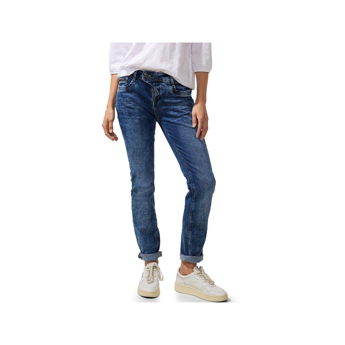 STREET ONE 5-Pocket-Jeans blau (1-tlg)