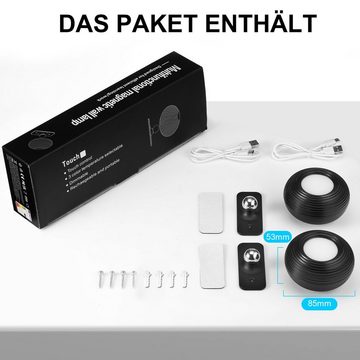 OULENBIYAR Schreibtischlampe LED Wandleuchte Innen LED-Tischlampe Touch Control Helligkeitsstufen, LED fest integriert, Kaltweiß, Naturweiß, Warmweiß, Abnehmbar, 360° drehbare, für Wohnzimmer Schlafzimmer Treppenhaus Flur