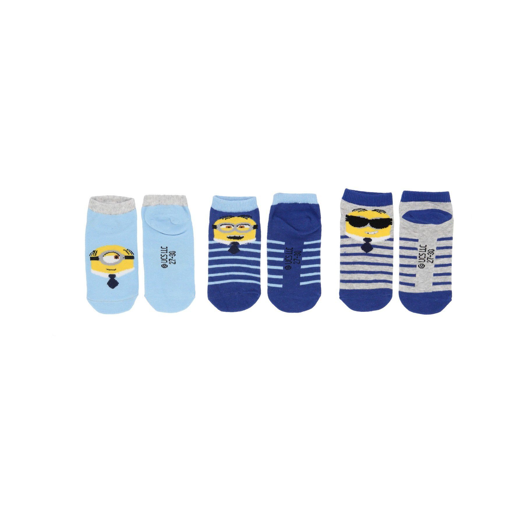 Minions Sneakersocken 3er-Pack Sneakersocken – Bequeme und coole Kindersocken für jeden Tag
