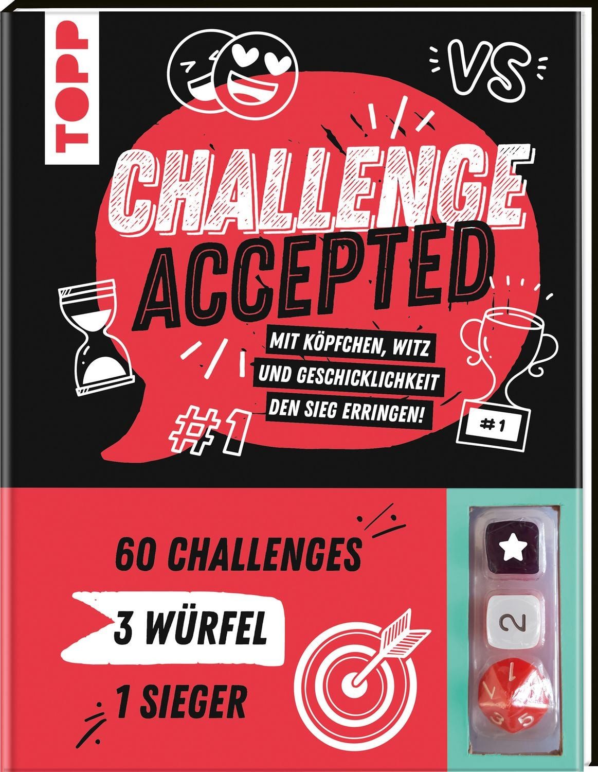 Challenge accepted! Mit 3 Würfeln und 60 Challenges / Frechverlag