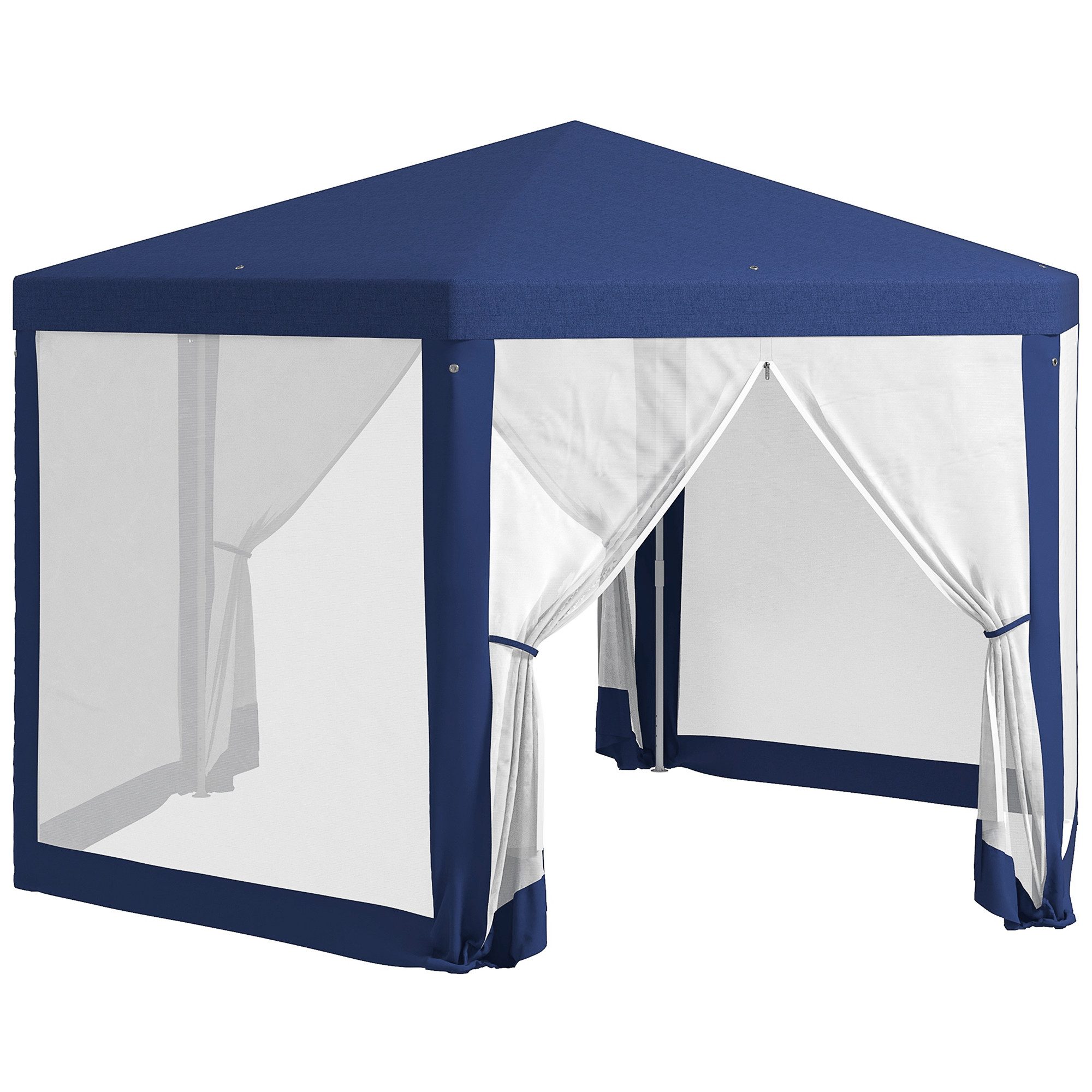 Outsunny Pavillon 4x3m, Sechseckig, wasserabweisend, winterfest, günstig online kaufen