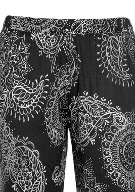 Vivance Dreams Pyjama (2 tlg) im schwarz-weißen Paisley-Dessin