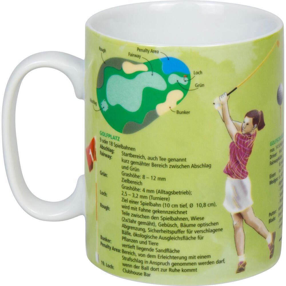 Könitz Becher Wissensbecher Golf, Porzellan