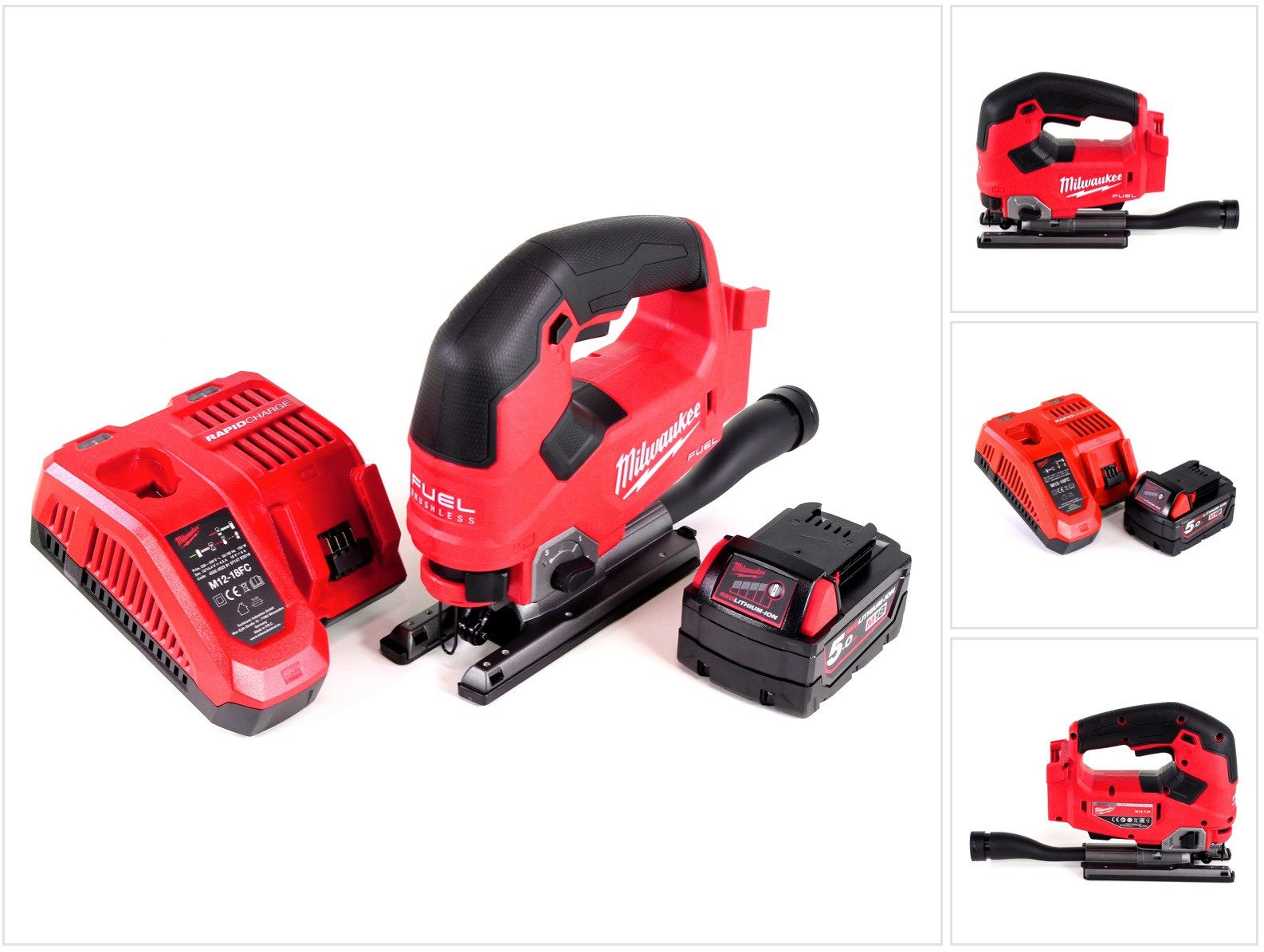 Milwaukee Stichsäge M18 FJS-501C Stichsäge 18V Brushless + 1x Akku 5,0Ah + Ladegerät