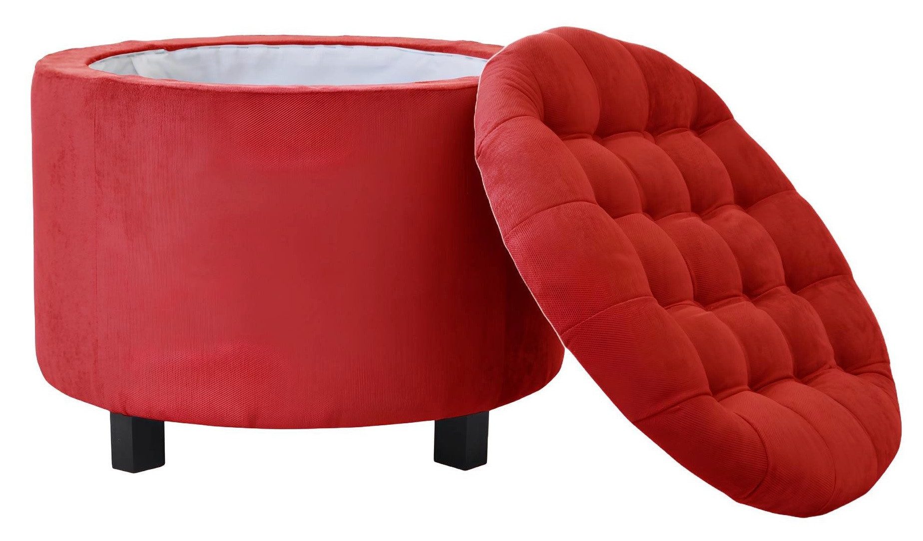 Xlmoebel Hocker Solano Sitzhocker aus hochwertigem Material in modernem Design (Hocker 4069424839807 (DomArtStyl), Hergestellt in Europa