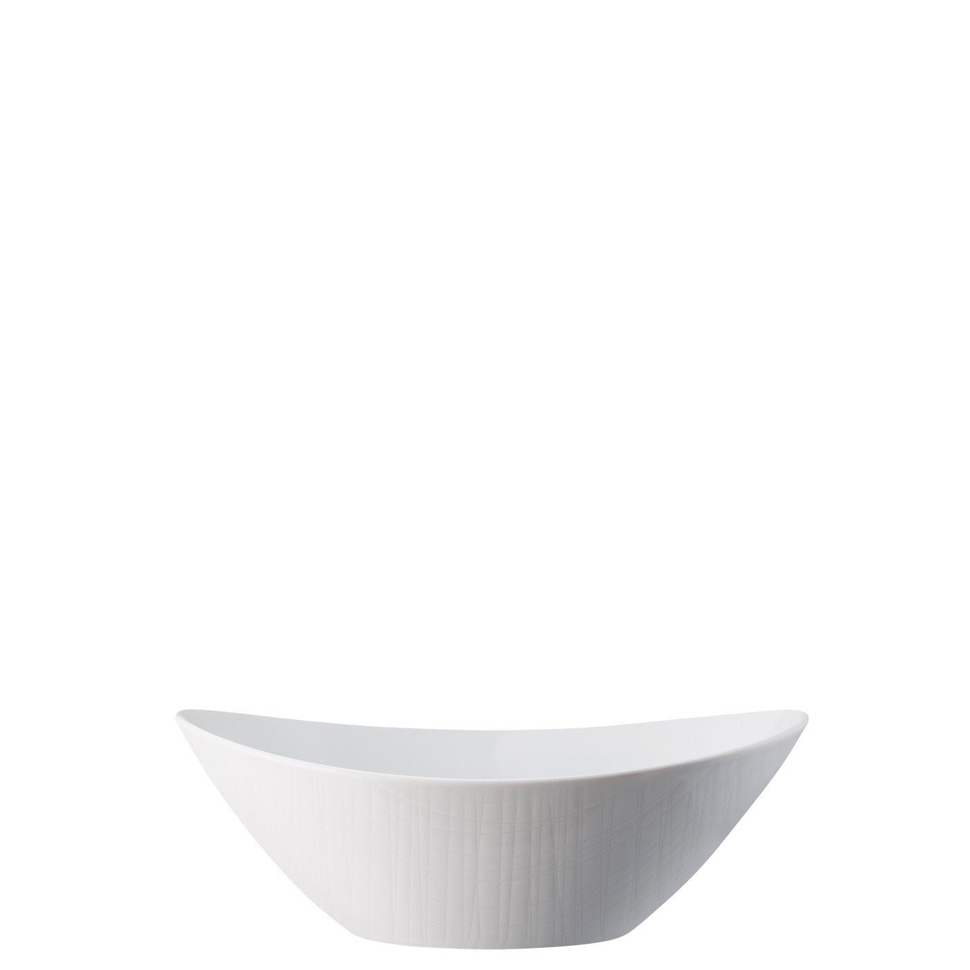 Rosenthal Servierschale Mesh Weiß Schale oval 24 x 18 cm, Porzellan, (1-tlg) | Servierschalen