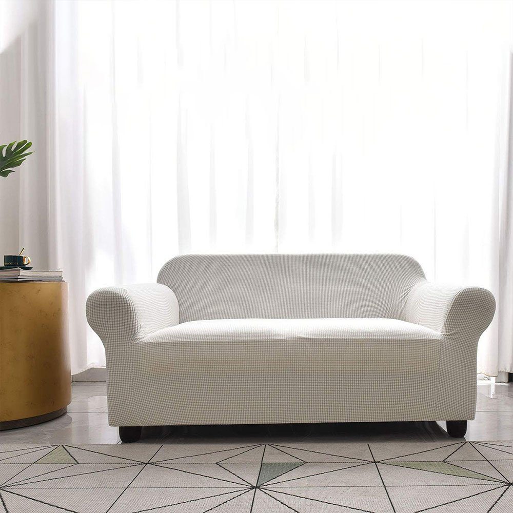 Sofahusse waschbar fit elastischer CTGtree sofa schutzhülle cremefarben
