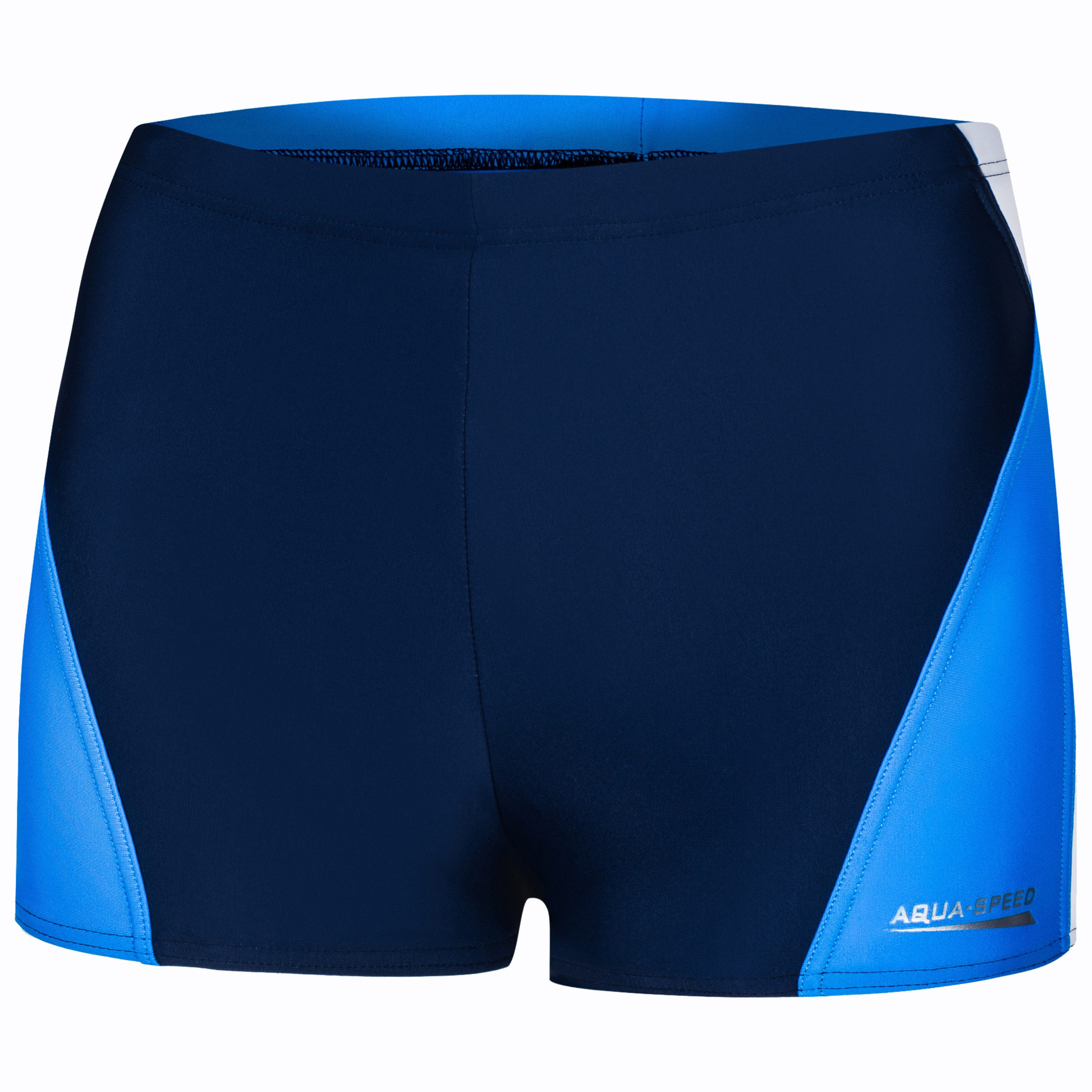 Aqua Speed Badehose für Herren Alex Trainingsshorts chlorfest Navy Weiß Blau L (Ideal für Techniktraining im Pool und Hallenbad) Leichtes Materialgefühl ohne Beschweren im Wasser