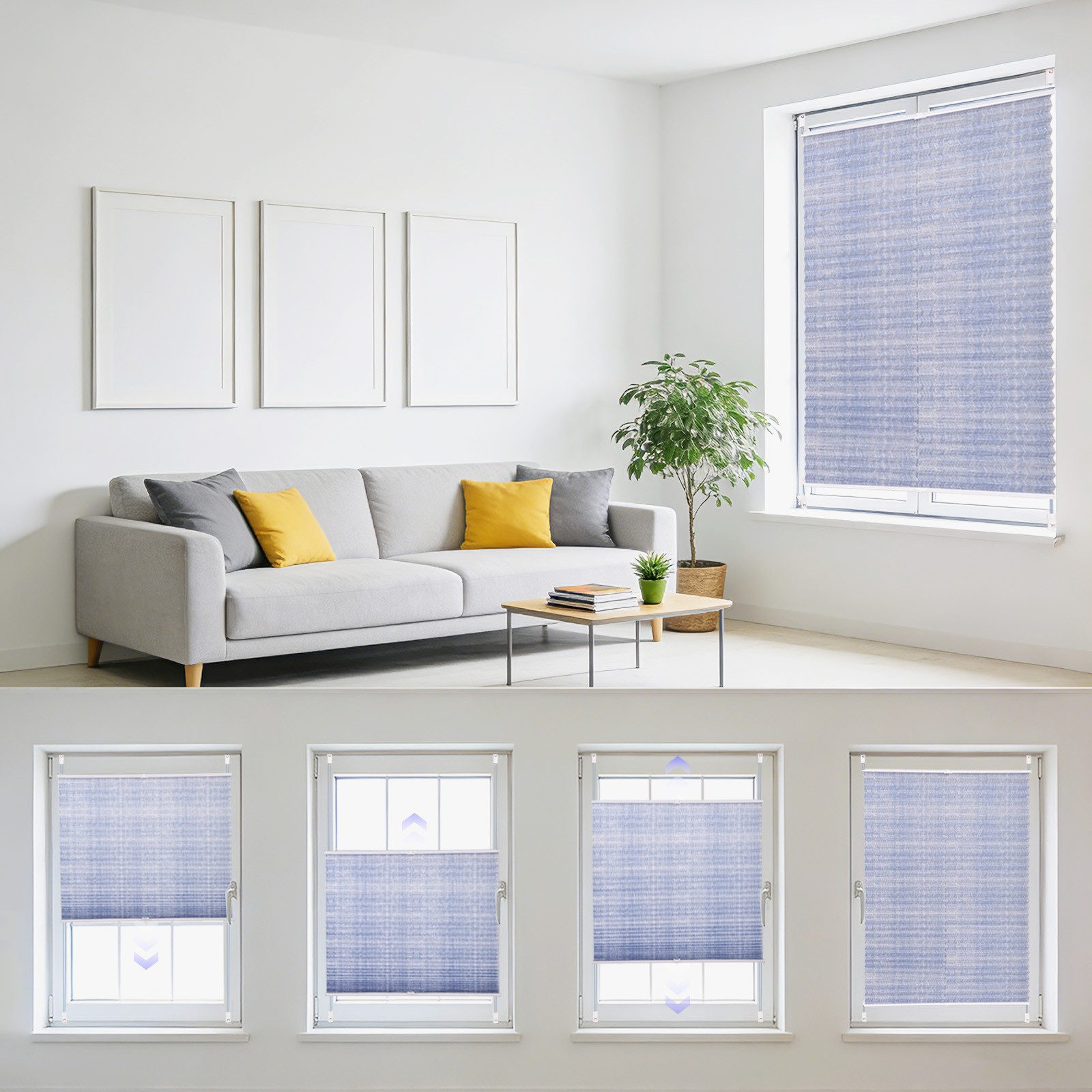 Sekey Plissee Plissee ohne Bohren Lichtschutz Rollo Klemmfix für Fenster & günstig online kaufen