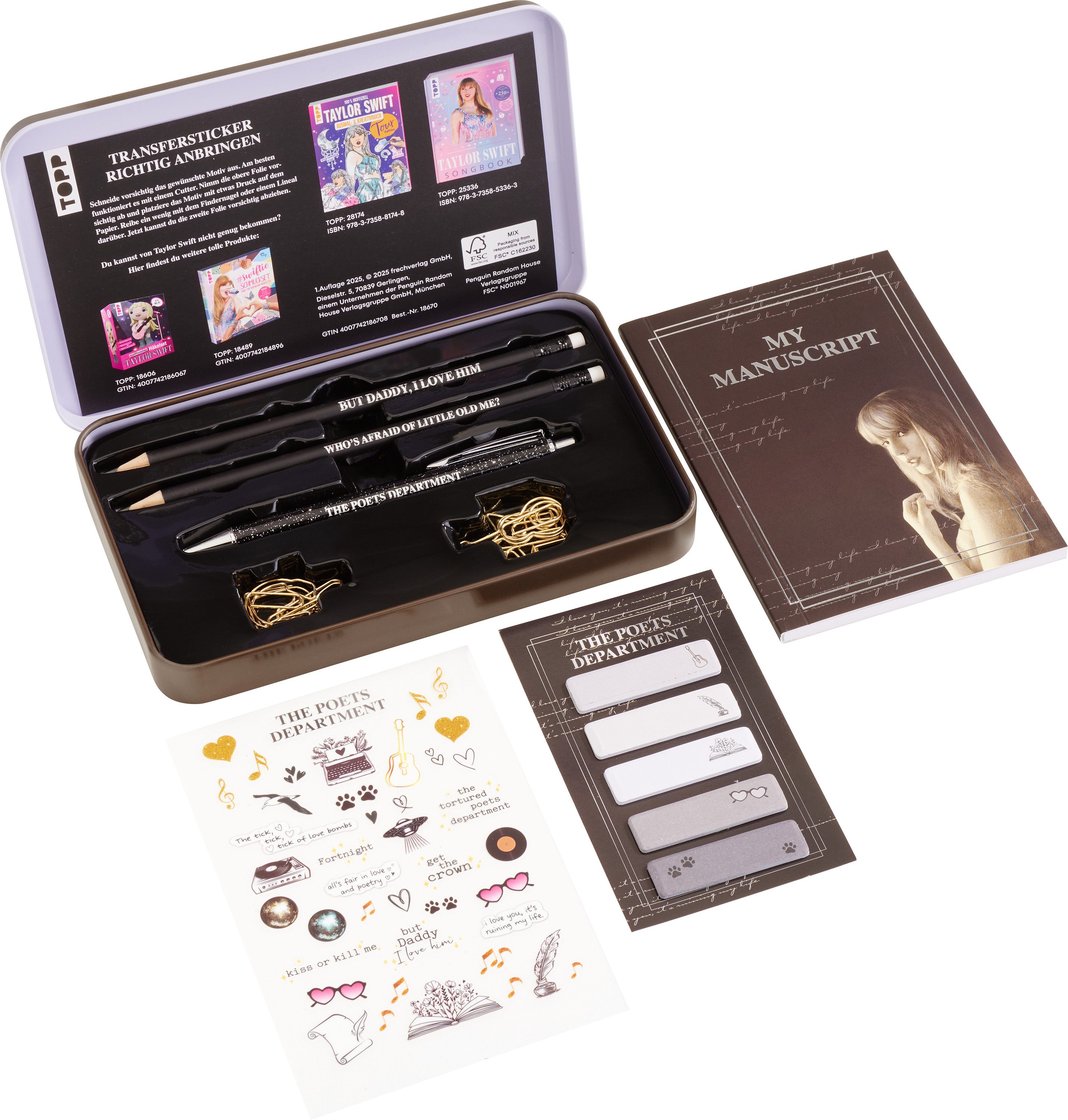 Topp Kreativset Taylor Swift - Poets Department, (12-tlg), 12 Teile