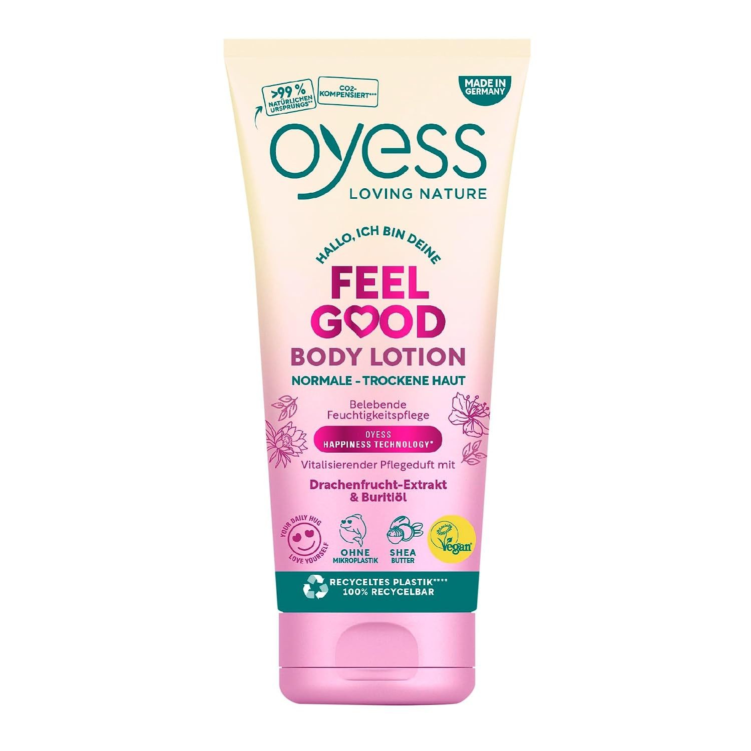 oyess Bodylotion 1x OYESS loving nature, Feel Good, Body Lotion, fruchtig, 175ml, 1-tlg.