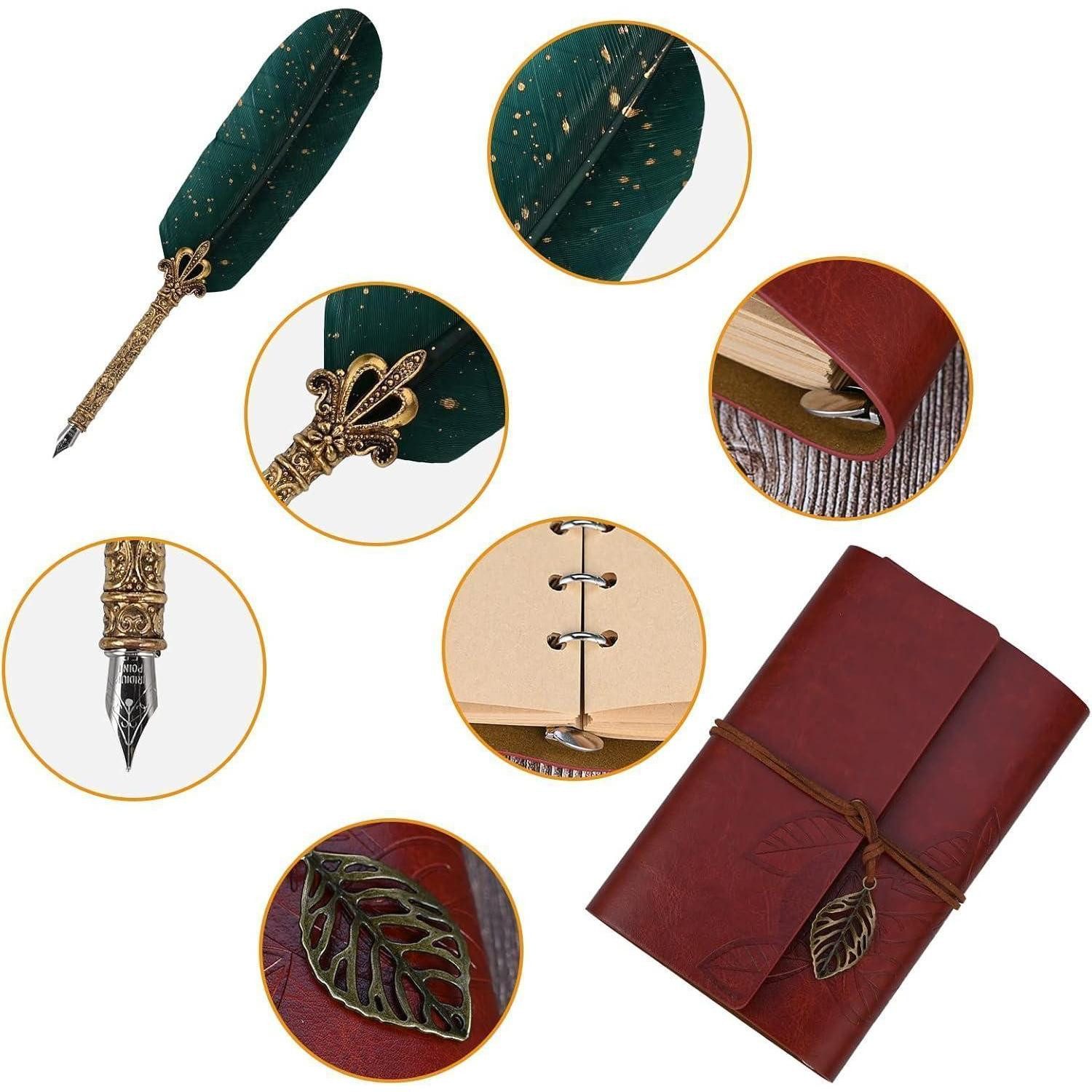 LuxusKollektion Kalligraphie-Stift Kalligraphie Schreibfeder Set Vintage Dip Pen Handgemacht Federn Ink – Bild 3 von 5