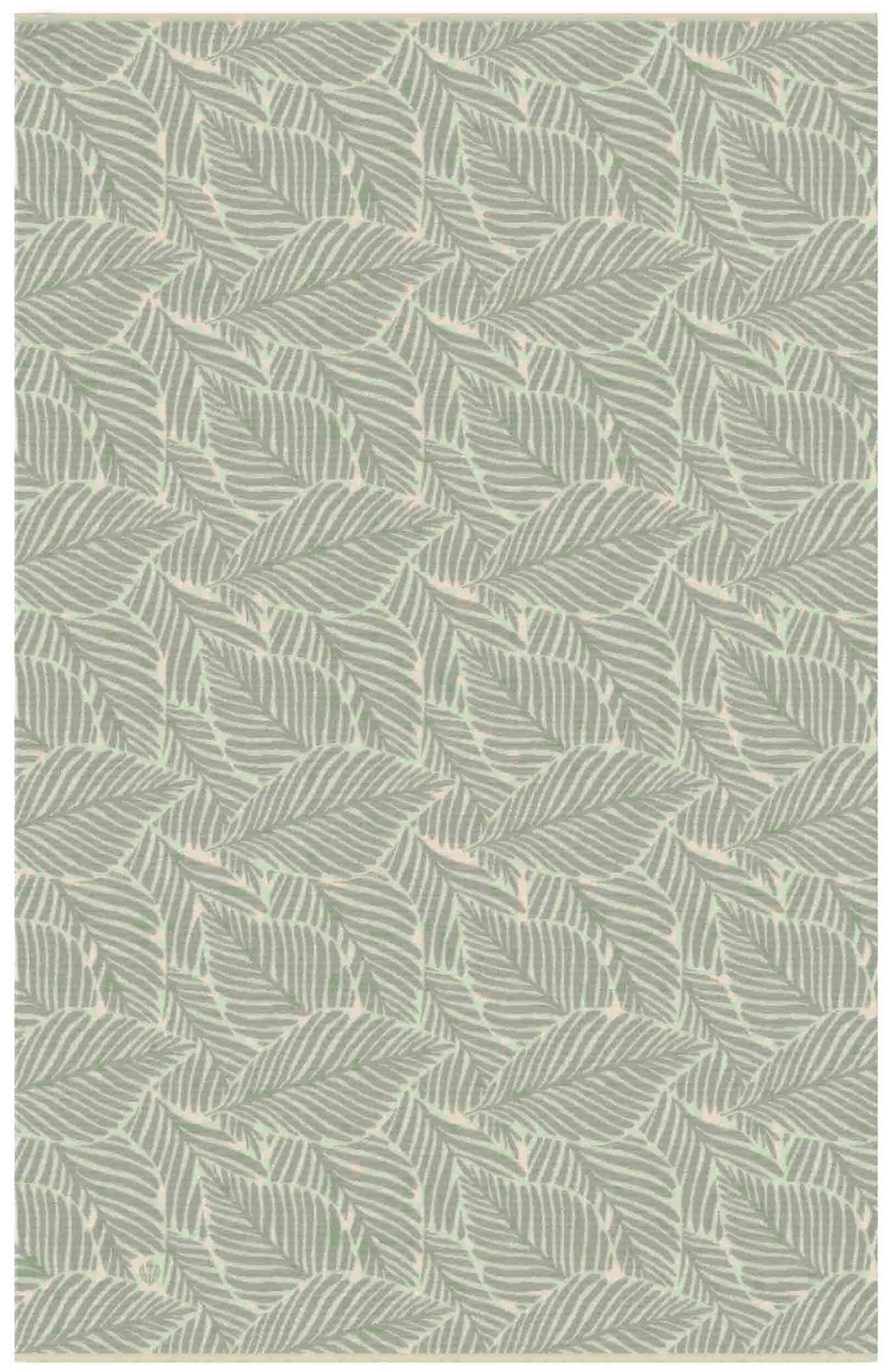 - Made mit Decke, Germany Fraas, Baumwolle Plaid in Blätter-Design Decke FRAAS
