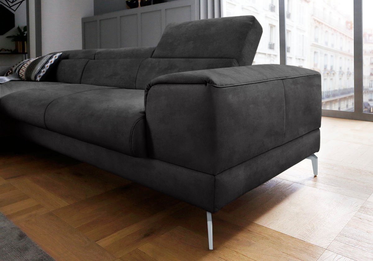 piedroo, Kopfteilverstellung, W.SCHILLIG mit Sitztiefenverstellung, Breite wahlweise Ecksofa 303cm