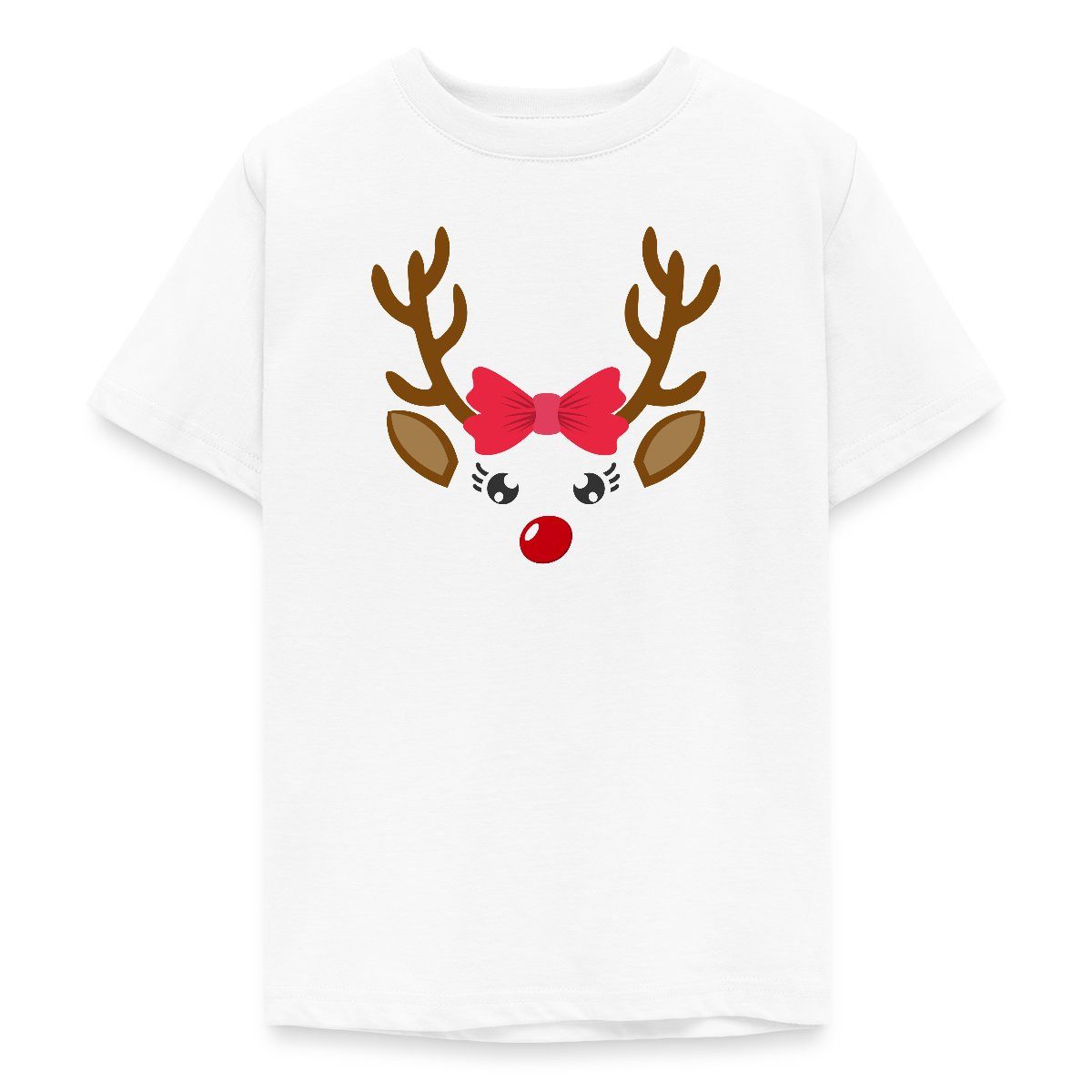 T-Shirt Reh Gesicht Weihnachten Fasching Kostüm Teenager T-Shirt