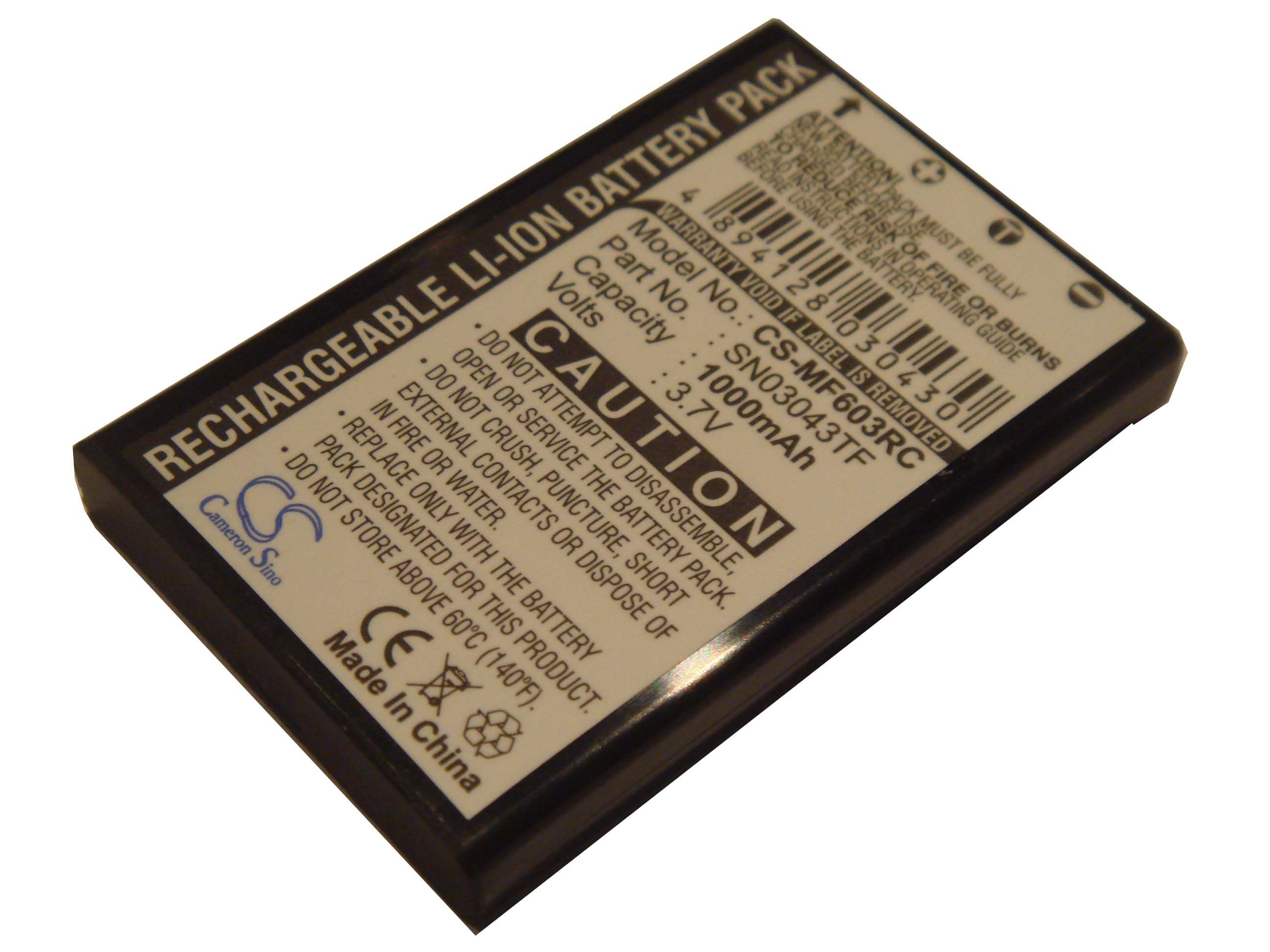 URC Touch, For 8603 1000 mAh One All mit (3,6 V) Li-Ion Akku kompatibel Xsight vhbw