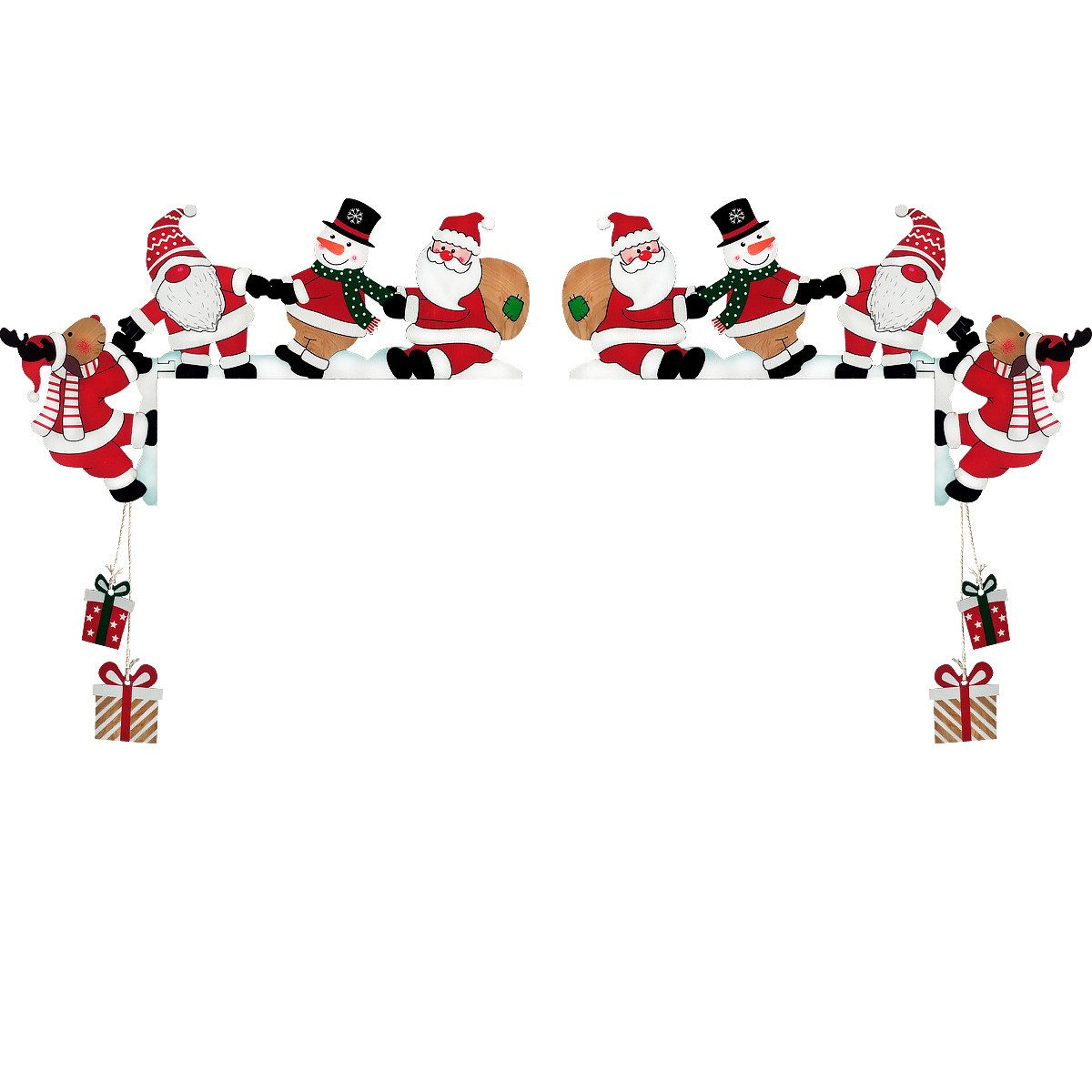 FOUORTUNATE-BEE Weihnachtsmann Holz-Deko Weihnachtsmann für Türrahmen – 3D günstig online kaufen