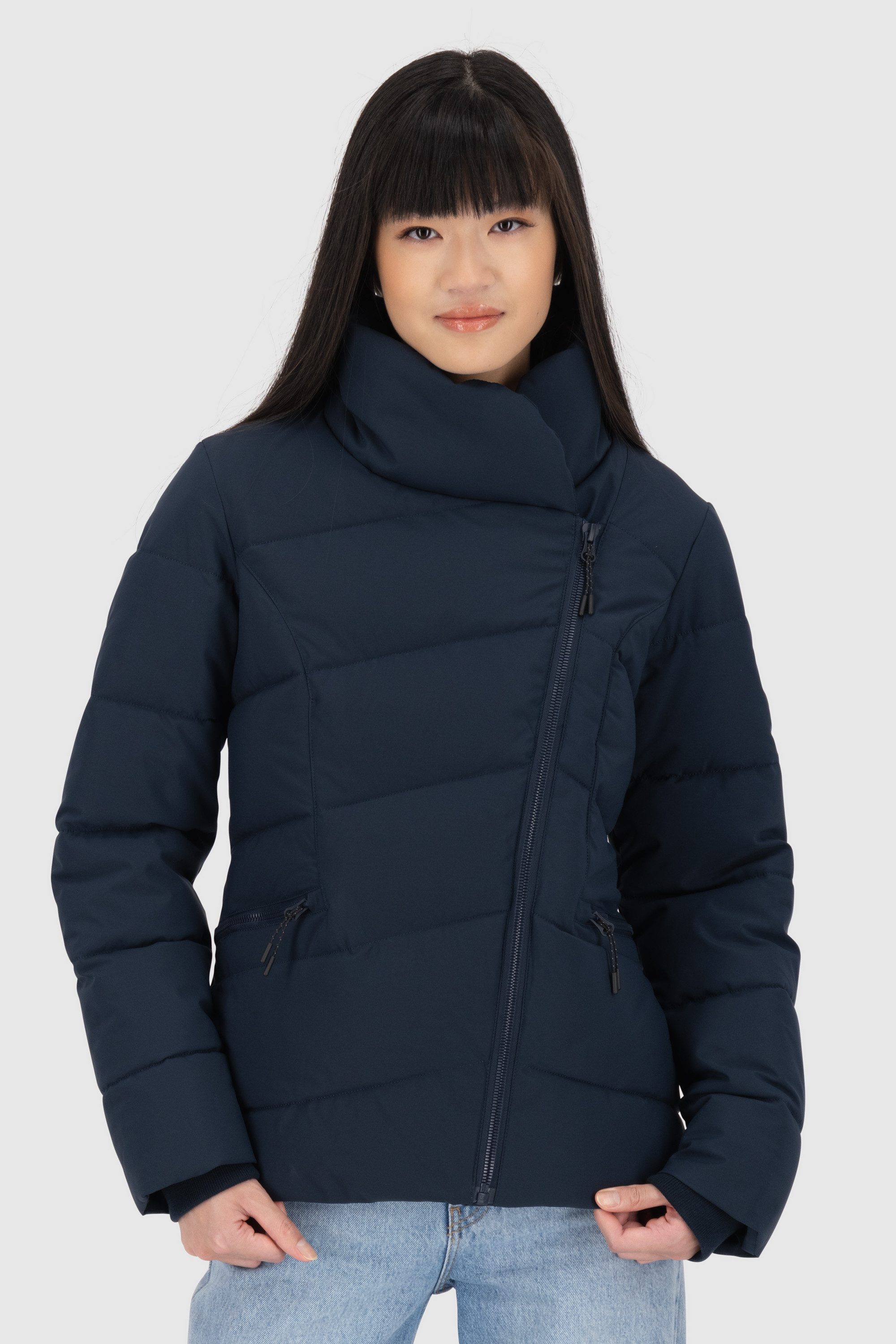 Alife & Kickin Winterjacke Damen NellAK A Figurbetont mit schrägem Reißvers günstig online kaufen