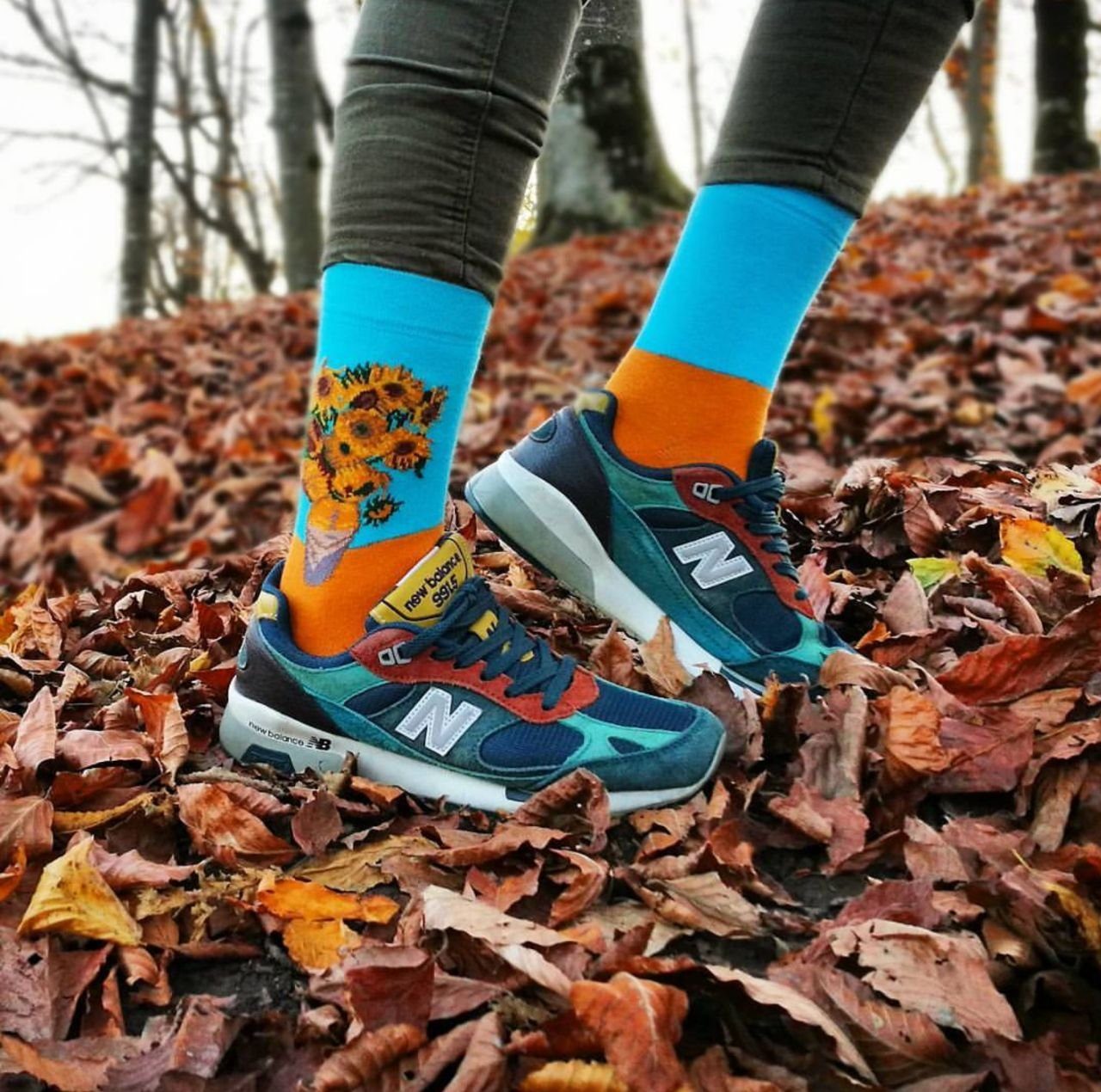 TwoSocks Freizeitsocken Socken für den Herbst, Sonnenblume, Damen & Herren, Einheitsgröße (2 Paar)