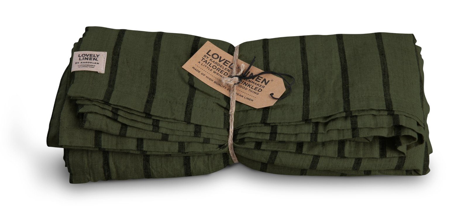 Lovely Linen Tischdecke Lovely Tischdecke Leinen stripe forest 145 x 250cm, MISTY 145X250 STRIPE FOREST W:20 D:37 H:7