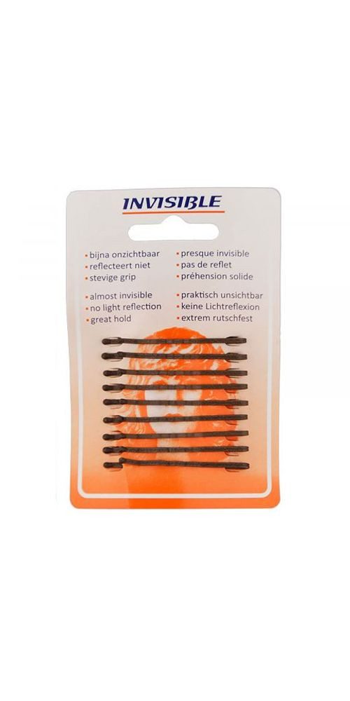 Invisible Haarklammer Invisible Haarspange kurz Braun 9st