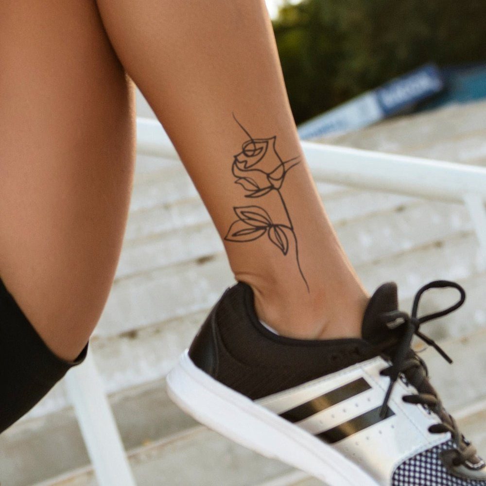 FOREVER NEVER Schmuck-Tattoo Rose