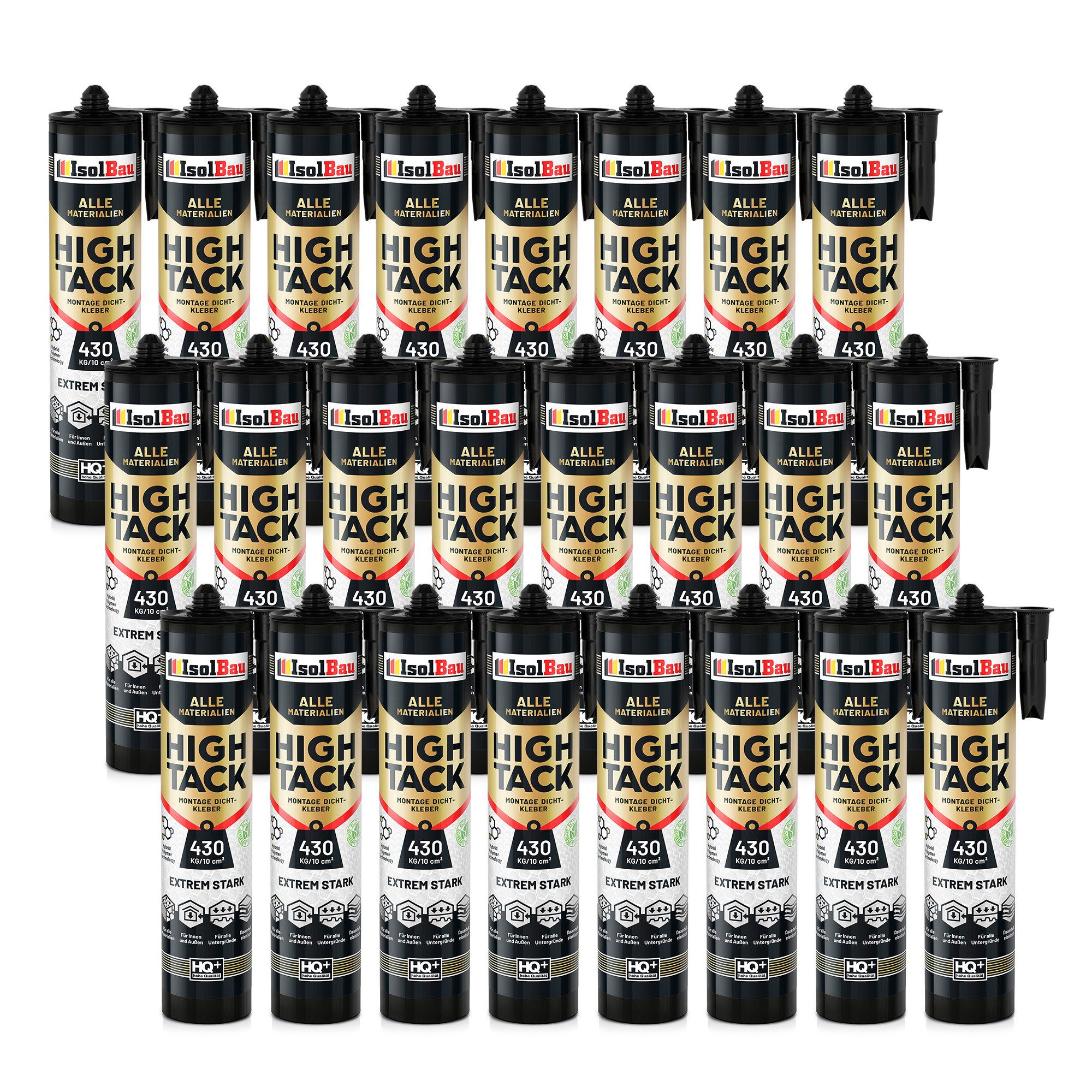 None Montagekleber Montagekleber High Tack 24x530g Hybrid MS Polymer alle materialien, Beton, Gip, Metalle Stahl, Baukeramik, Glas, Styrodur, Holz, MDF