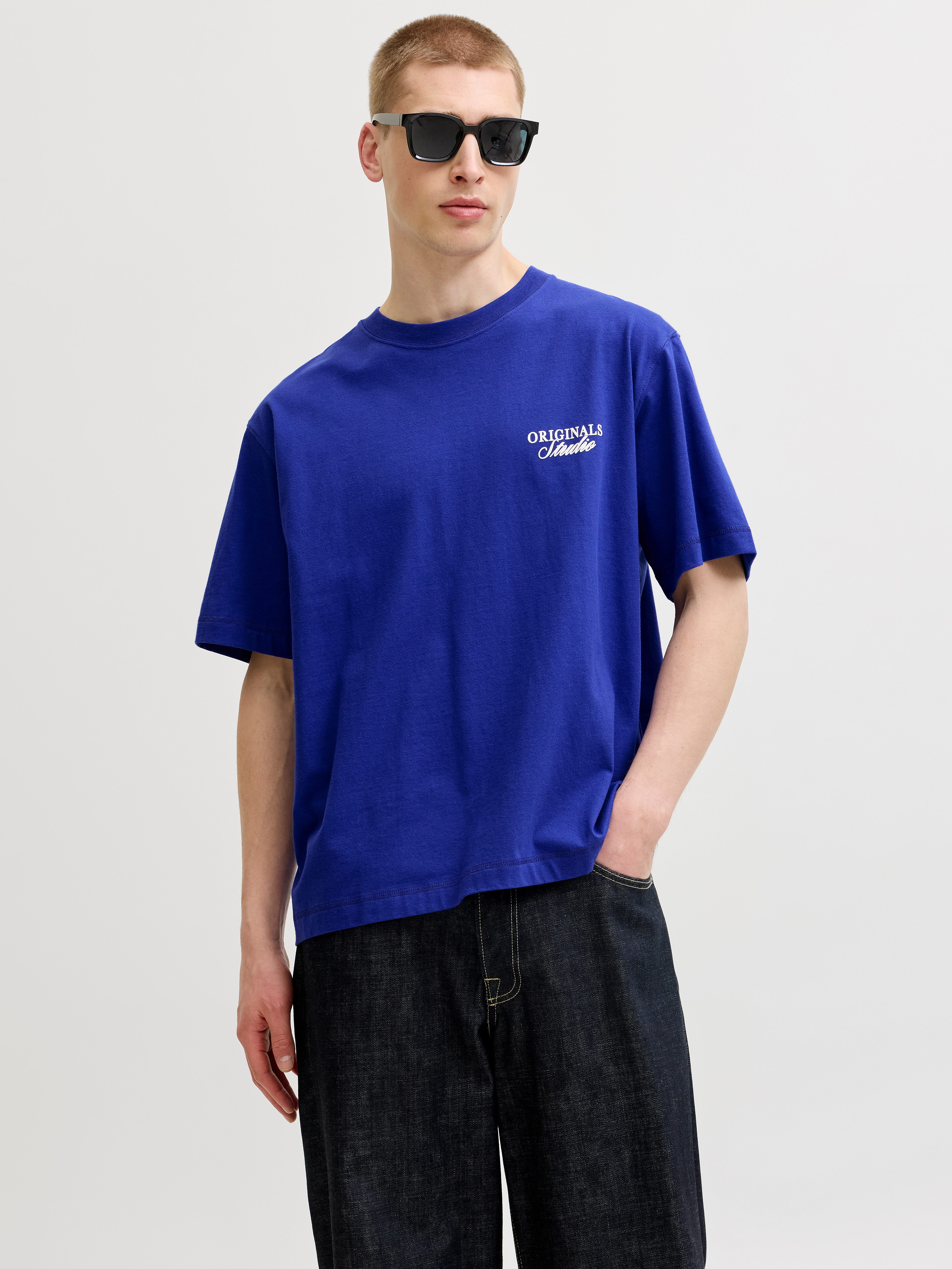 Jack & Jones Rundhalsshirt JORNORREBRO TYPO TEE SS CREW NECK NOOS Baumwolle, relaxed fit